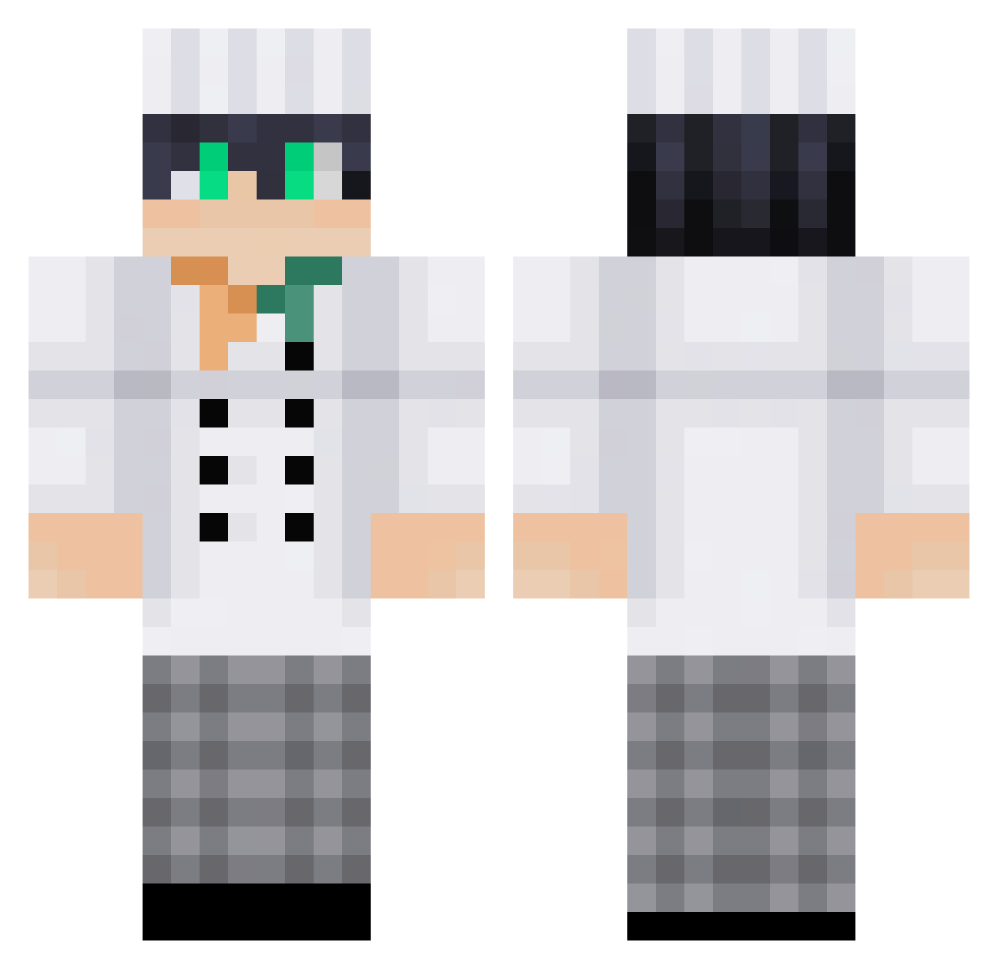 ElifE_Real Minecraft skin, front and back view