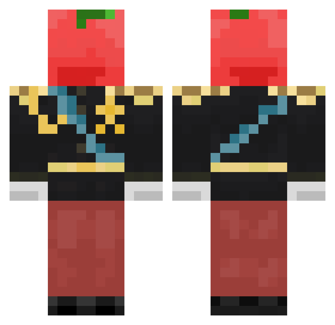 pomidor12 Minecraft skin, front and back view