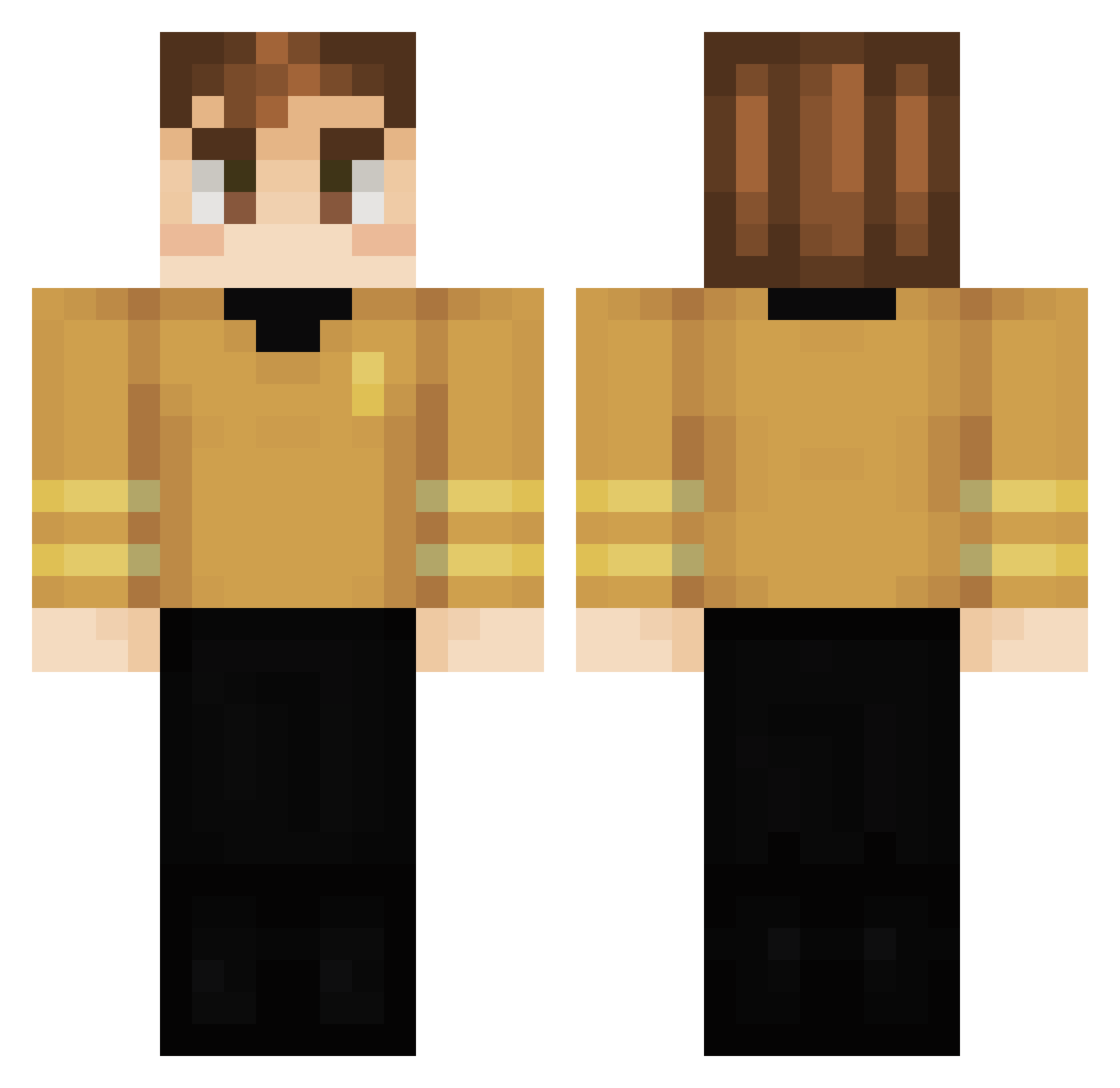 Poke06 Minecraft skin, front and back view