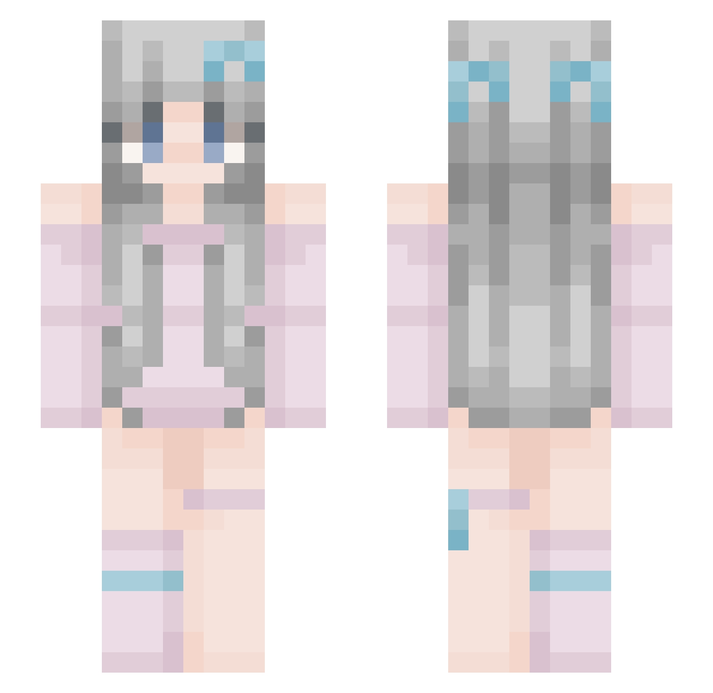 Muyy144 Minecraft skin, front and back view