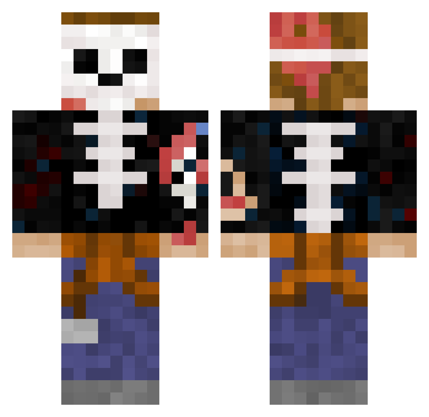 Pain_77 Minecraft skin, front and back view