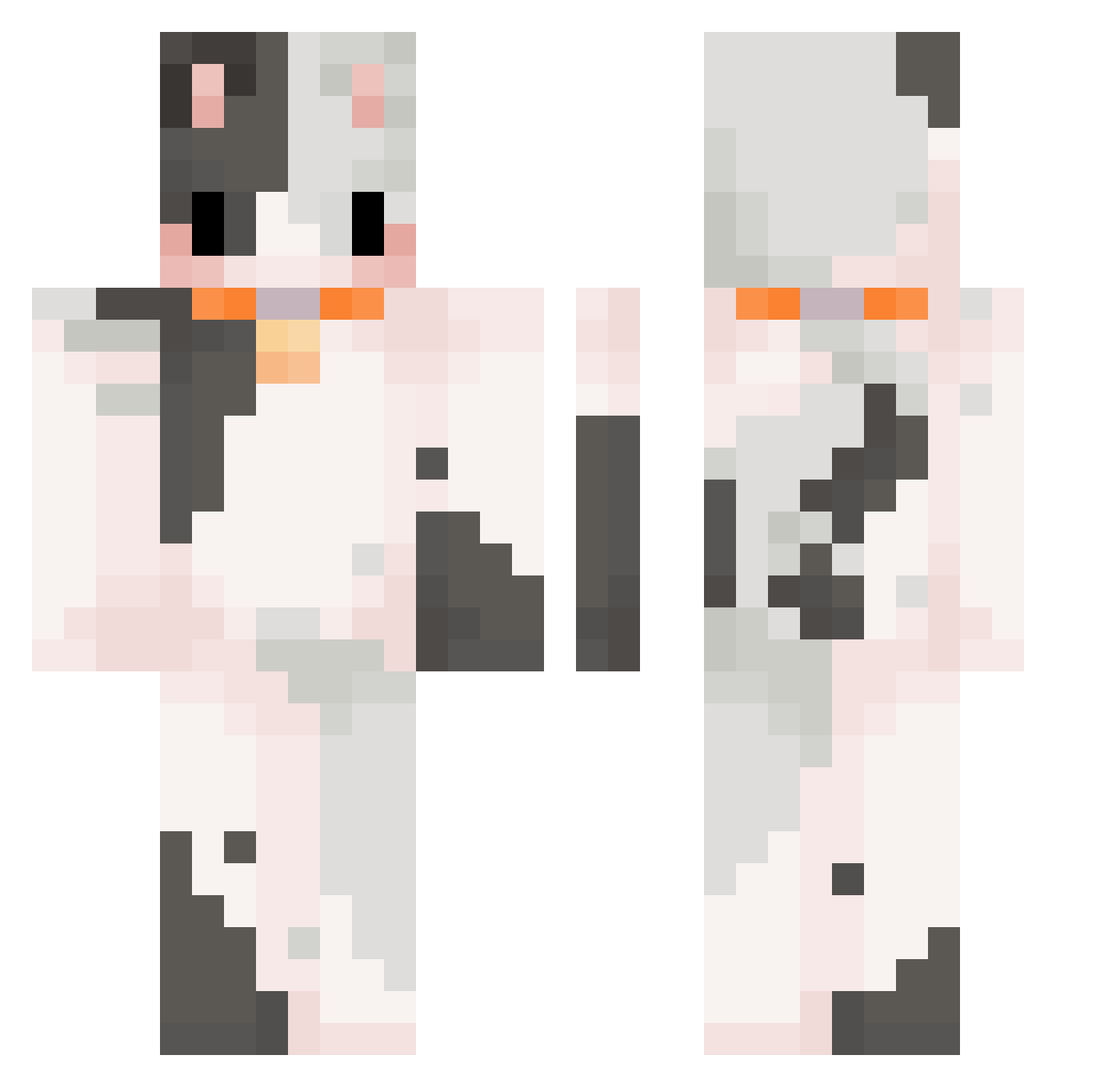 Chaton_788 Minecraft skin, front and back view