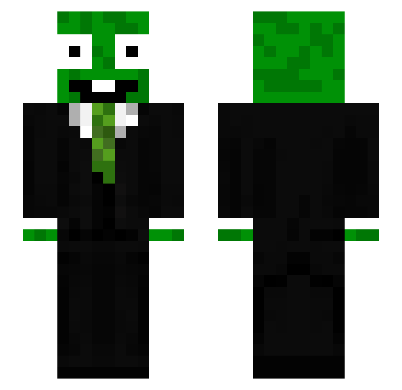 DilPM Minecraft skin, front and back view