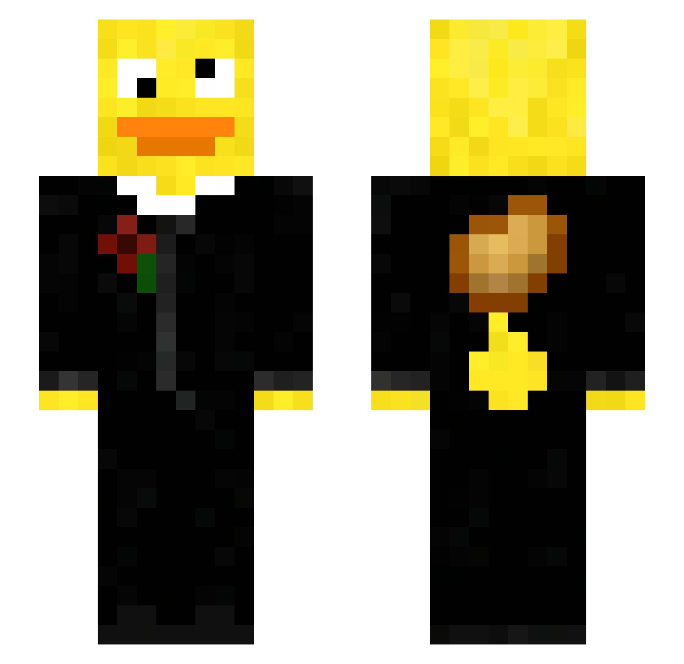 iw0kk Minecraft skin, front and back view