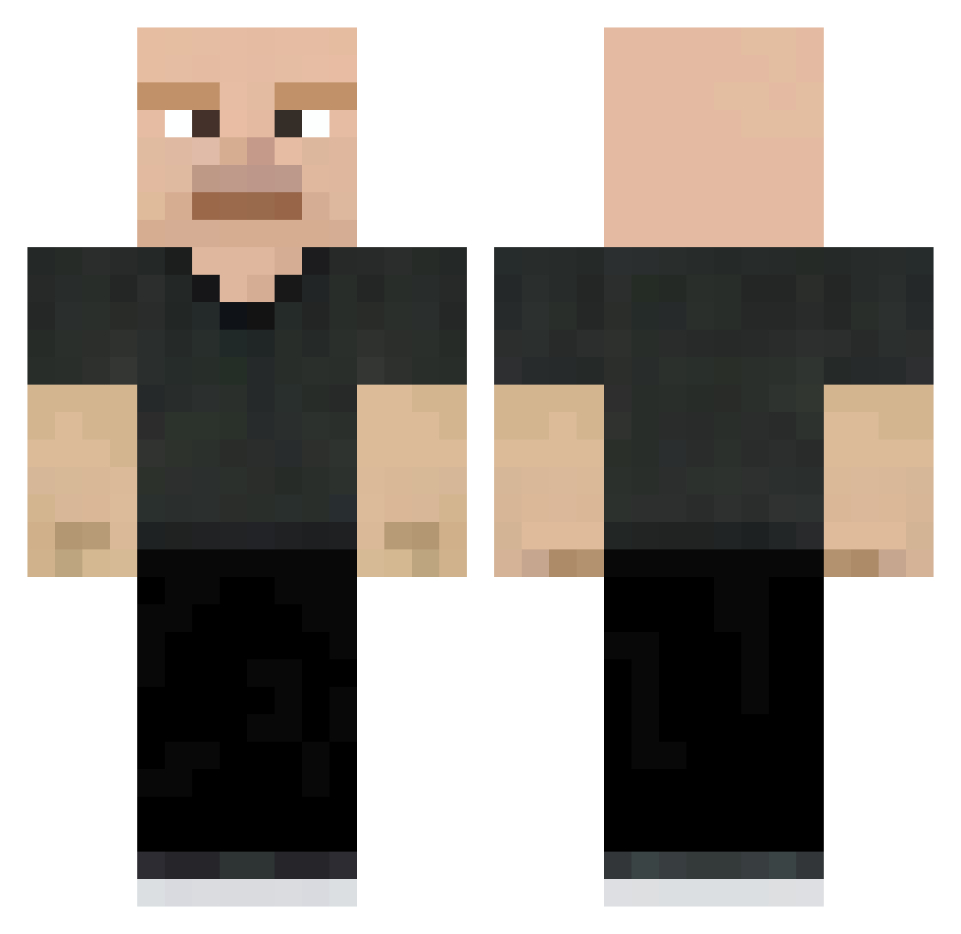 plechovka2 Minecraft skin, front and back view
