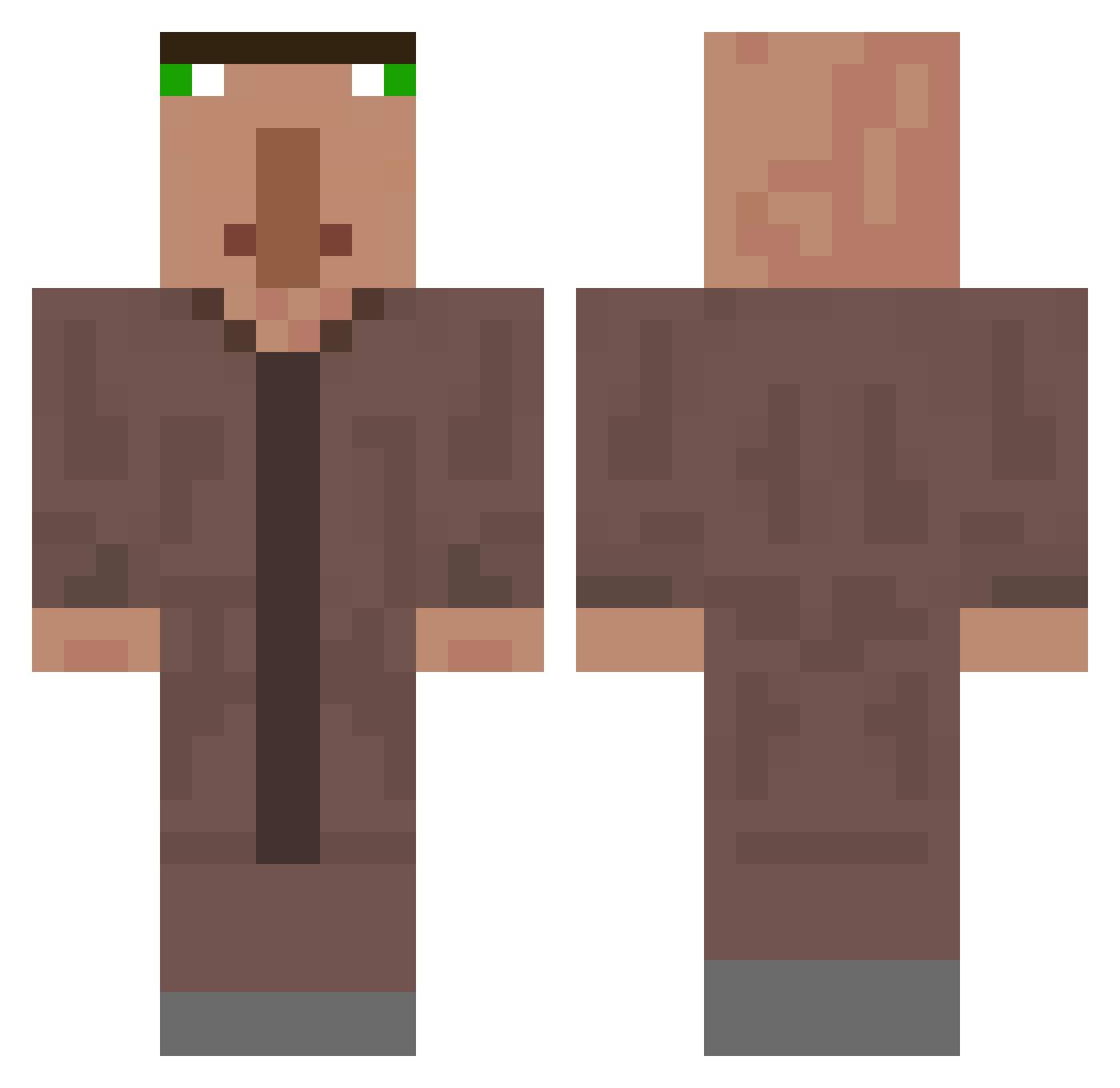 5812324532 Minecraft skin, front and back view