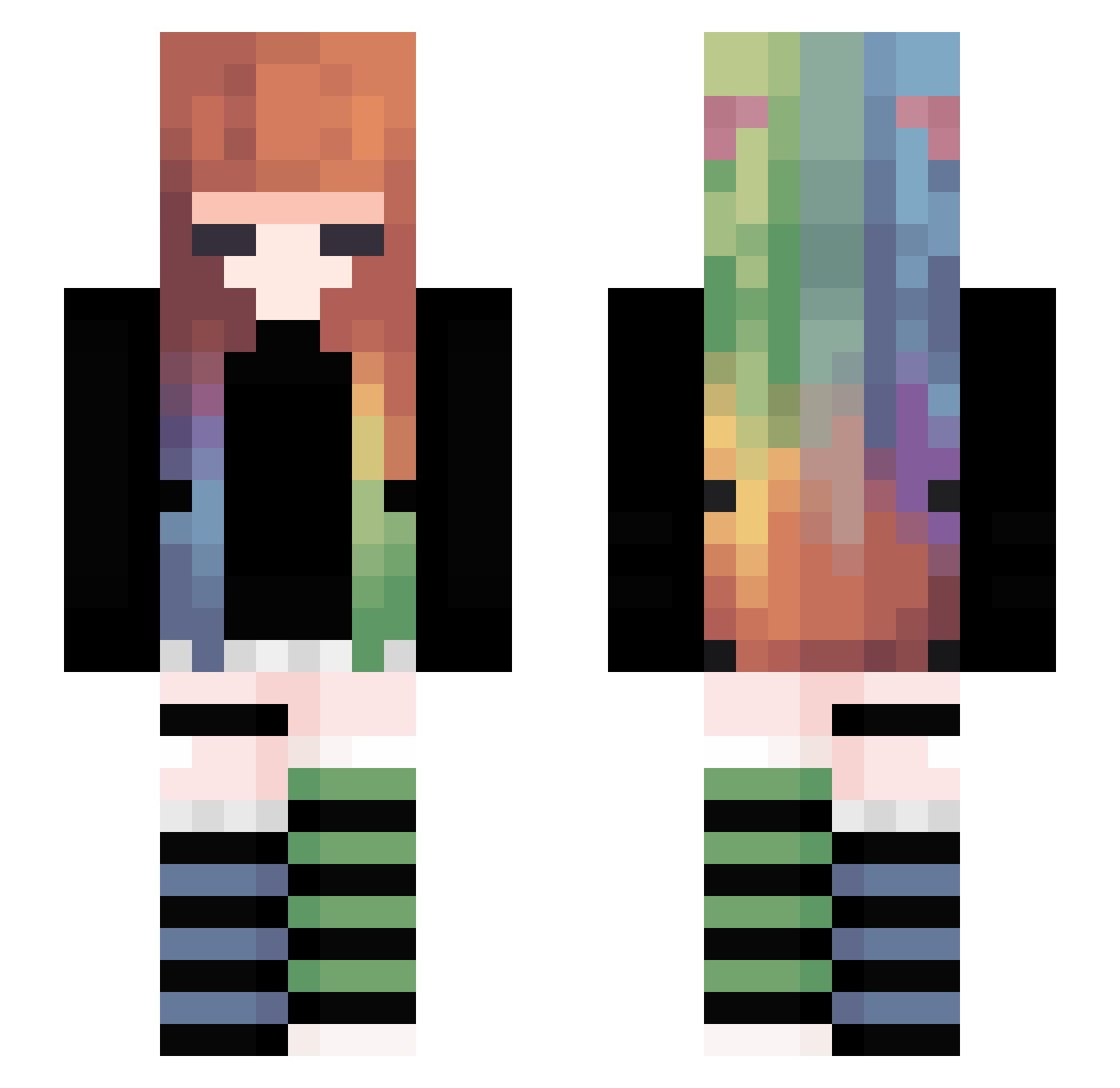 Paulien_O Minecraft skin, front and back view