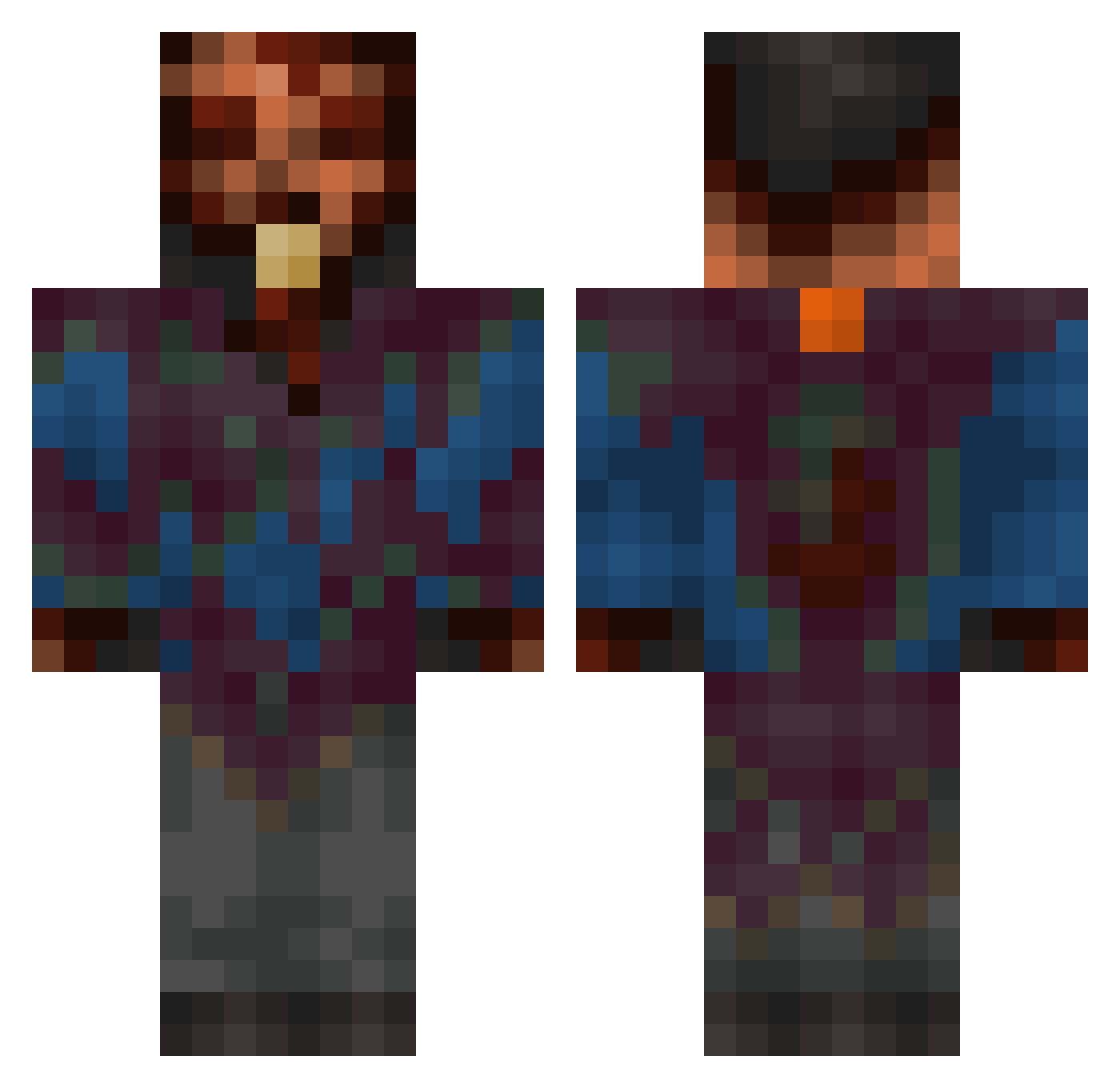 rancid_angel Minecraft skin, front and back view