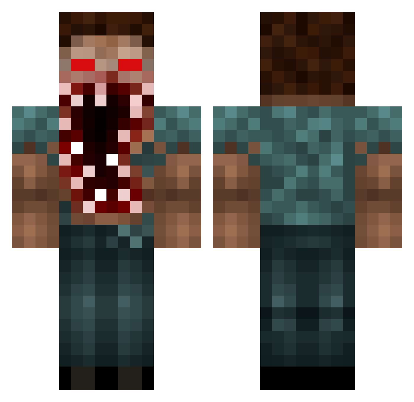 kai_the_shani Minecraft skin, front and back view
