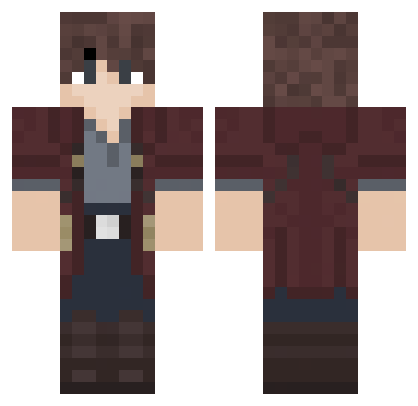 ShooyuYan Minecraft skin, front and back view