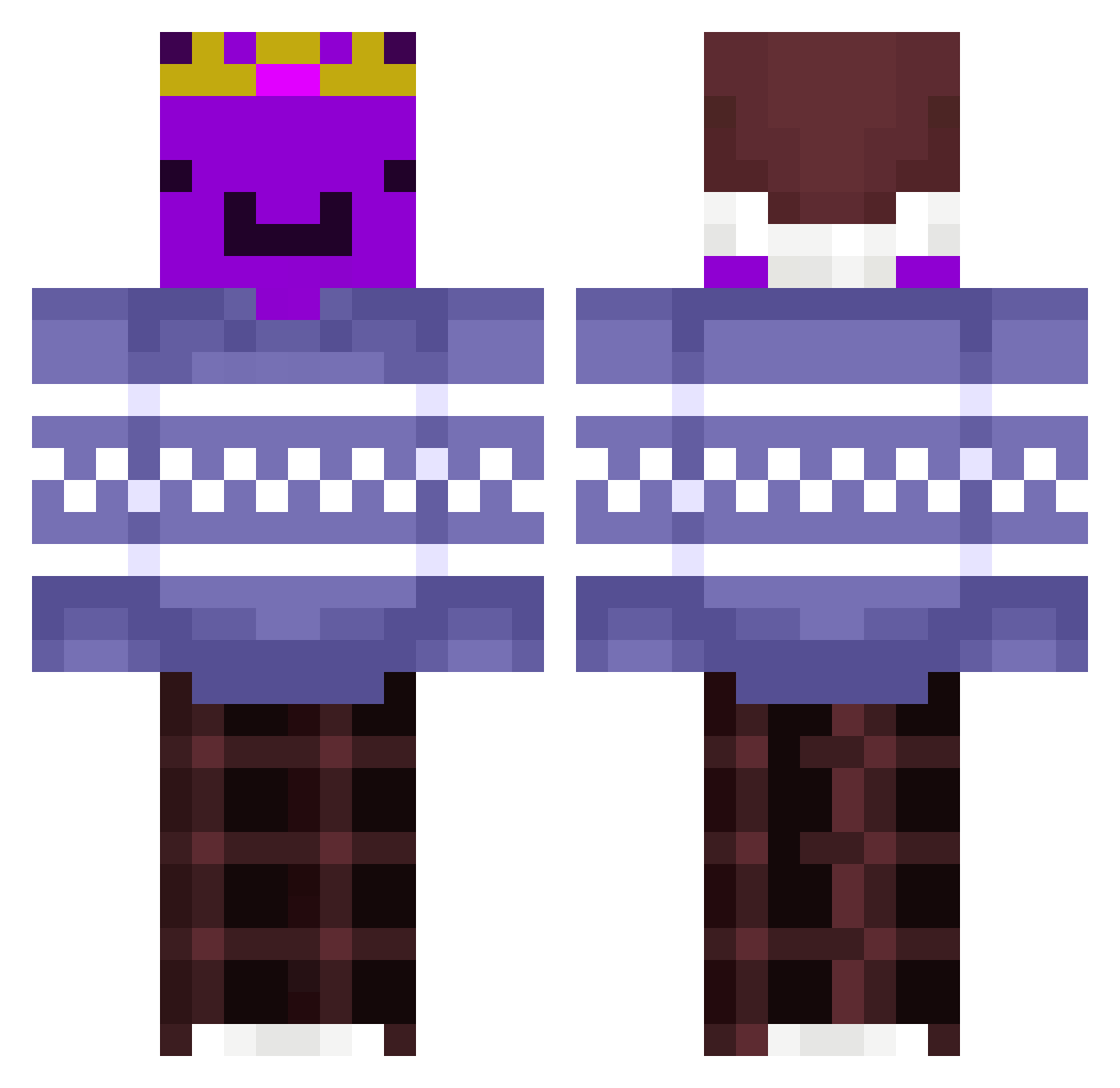 koleloran1 Minecraft skin, front and back view