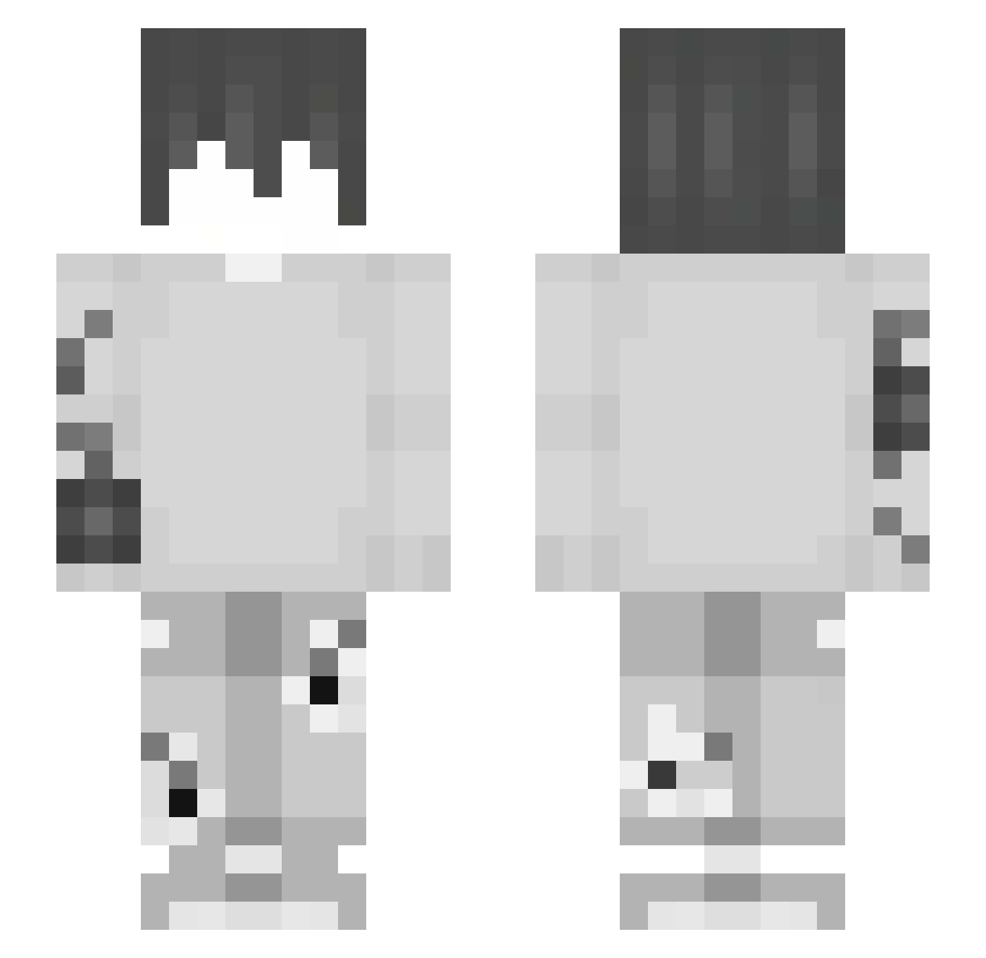 FbCi Minecraft skin, front and back view