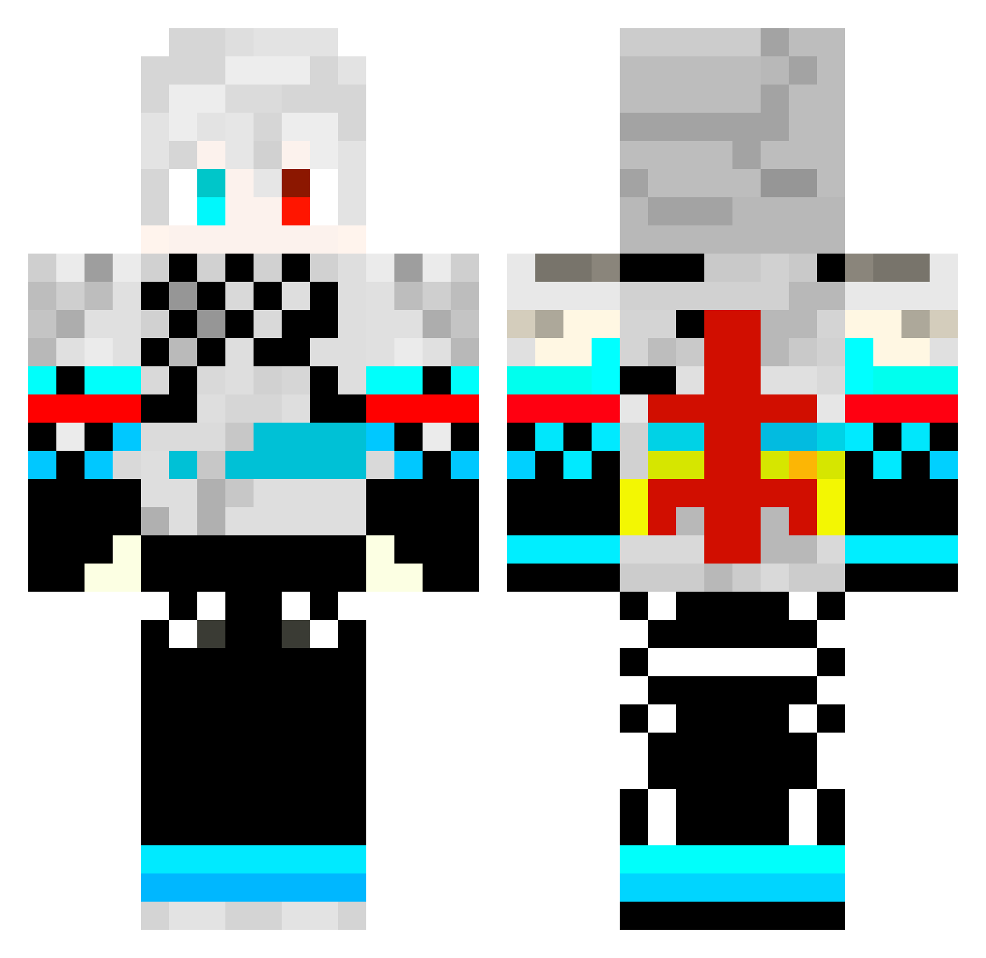 JiangXiGeorge Minecraft skin, front and back view