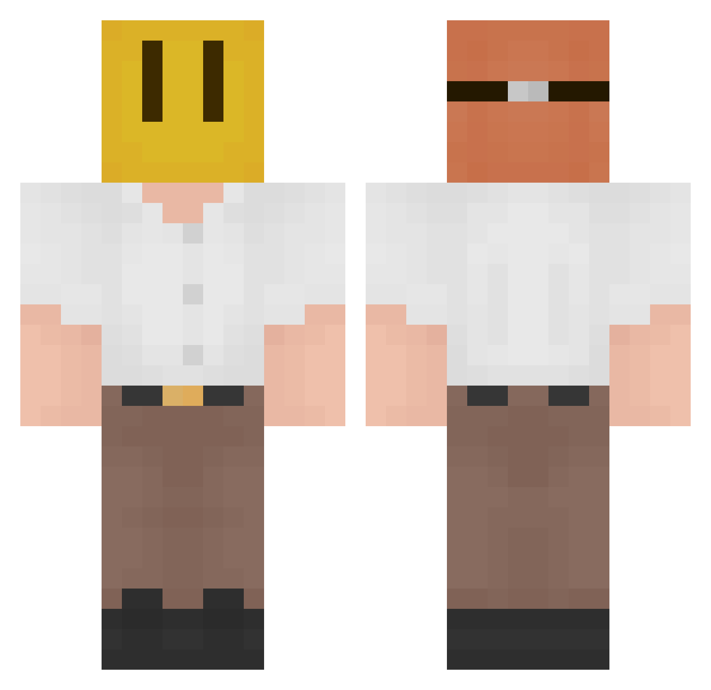 MEYOUMEYOUU Minecraft skin, front and back view