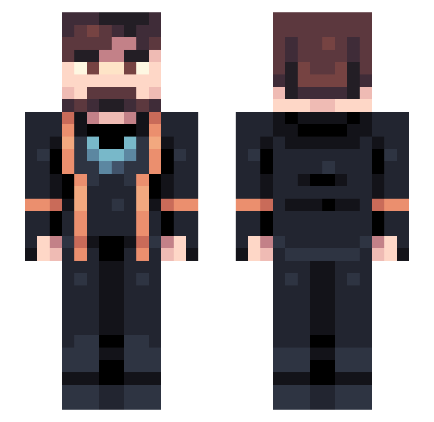 Natan8215 Minecraft skin, front and back view