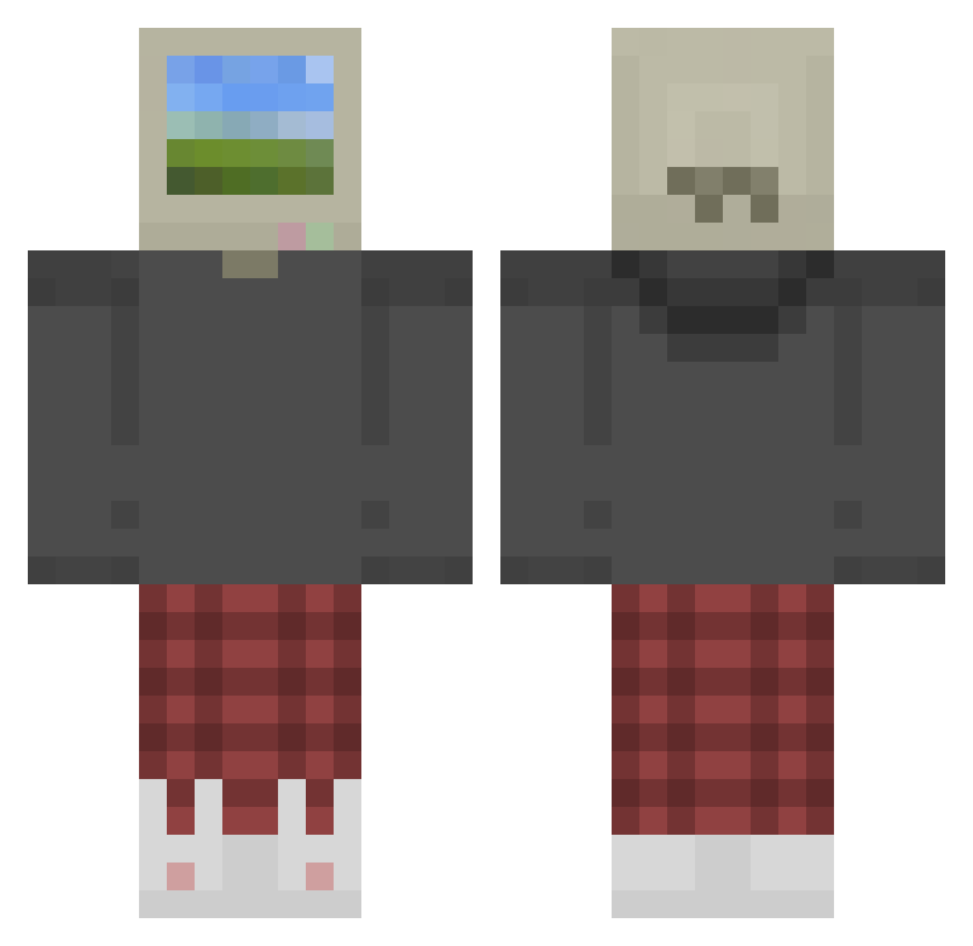el_wilde Minecraft skin, front and back view