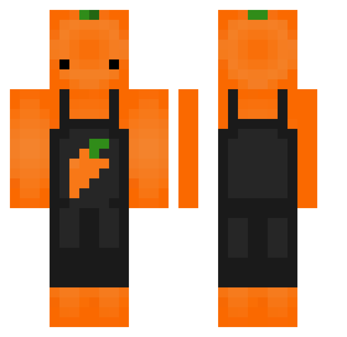 MnJesse Minecraft skin, front and back view