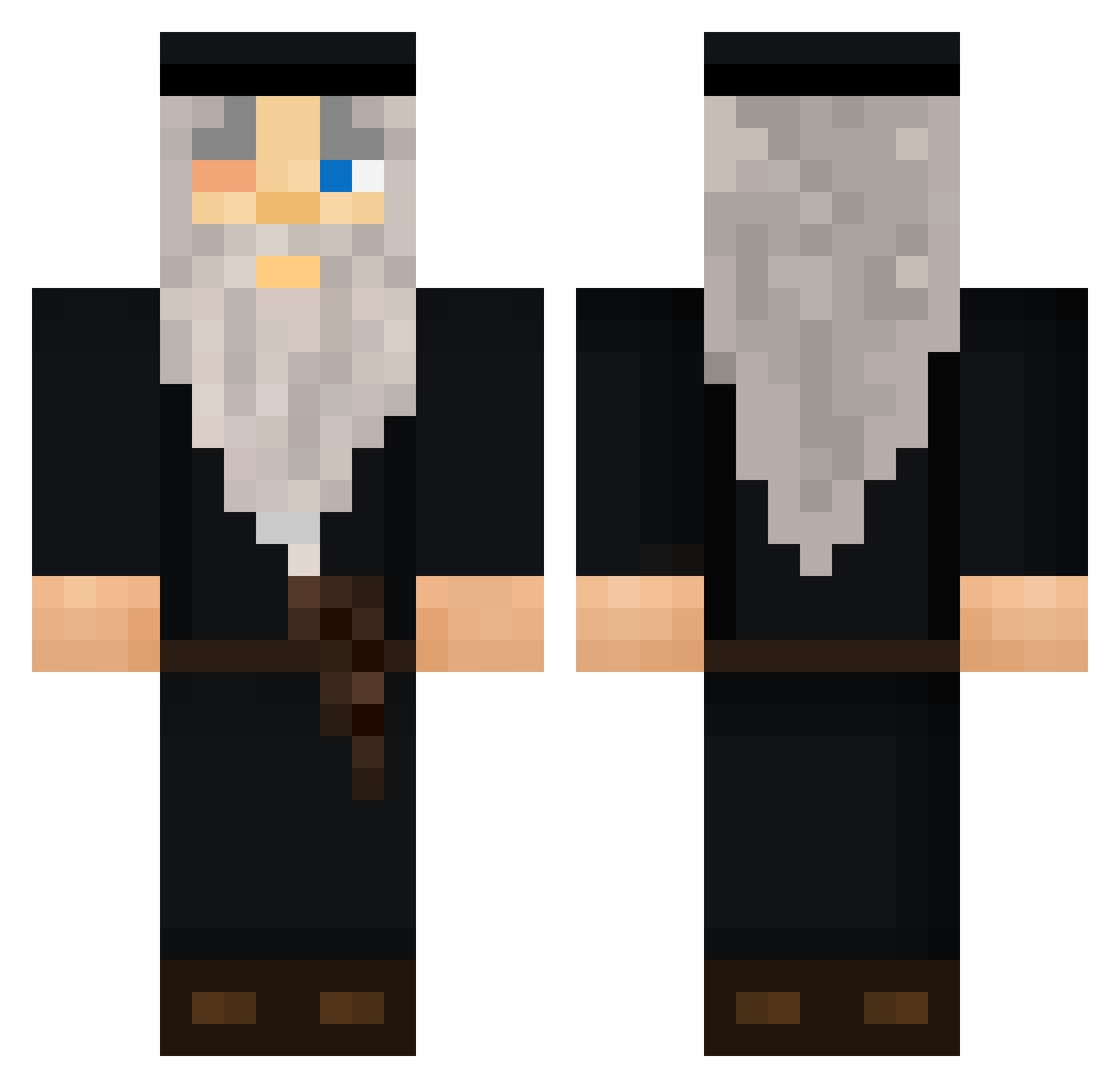 baalthasar Minecraft skin, front and back view