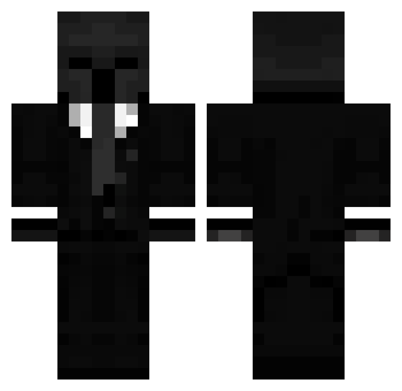 Vanitylolmj Minecraft skin, front and back view