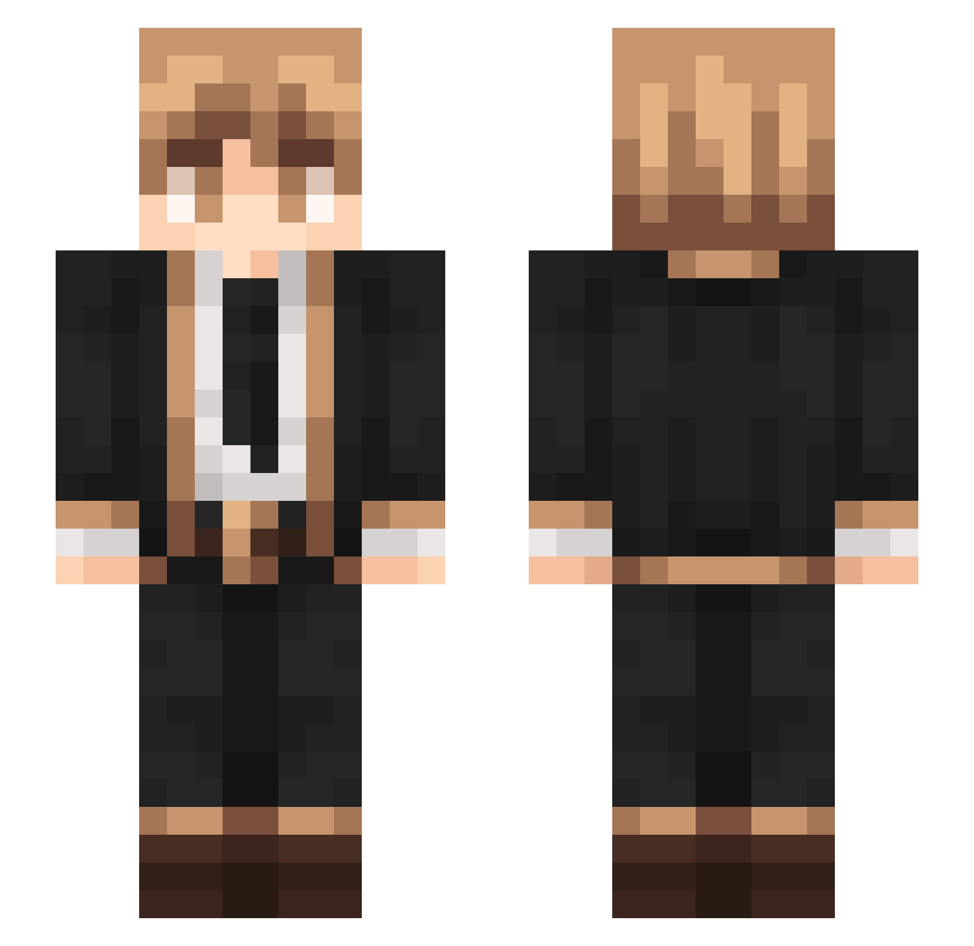 Trizzin Minecraft skin, front and back view