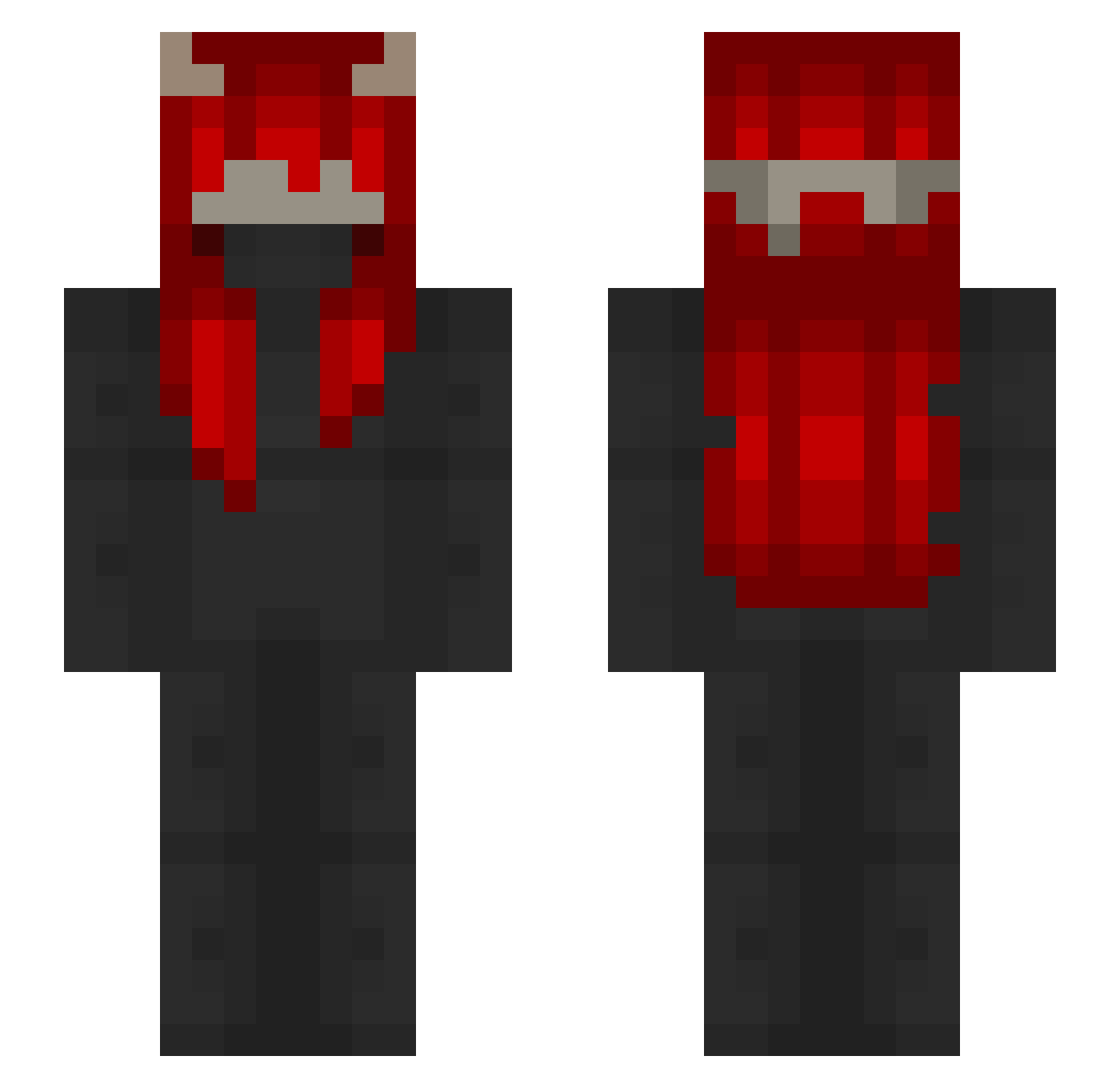 qdr0ur Minecraft skin, front and back view