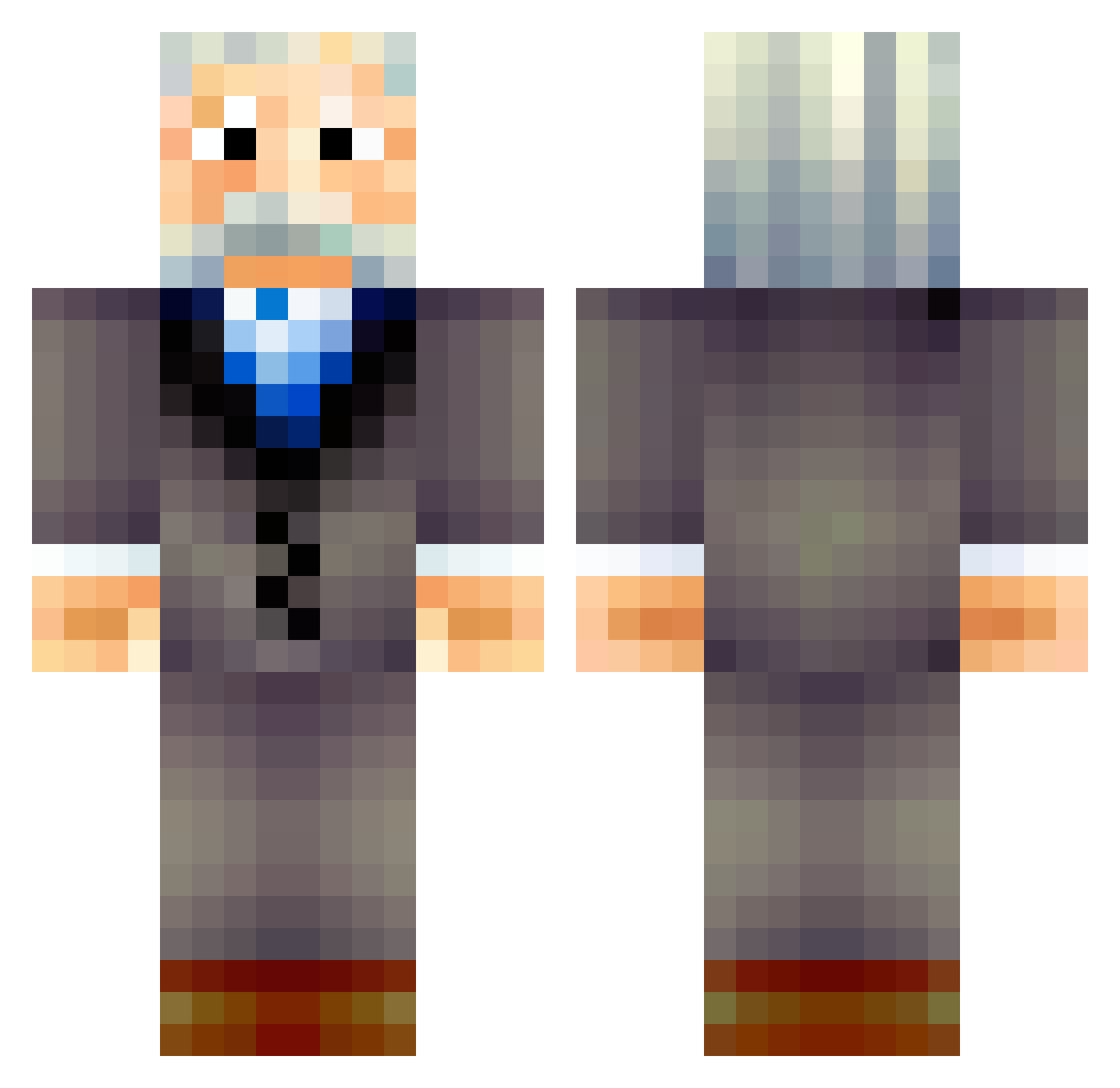 _Albert_Epstein_ Minecraft skin, front and back view