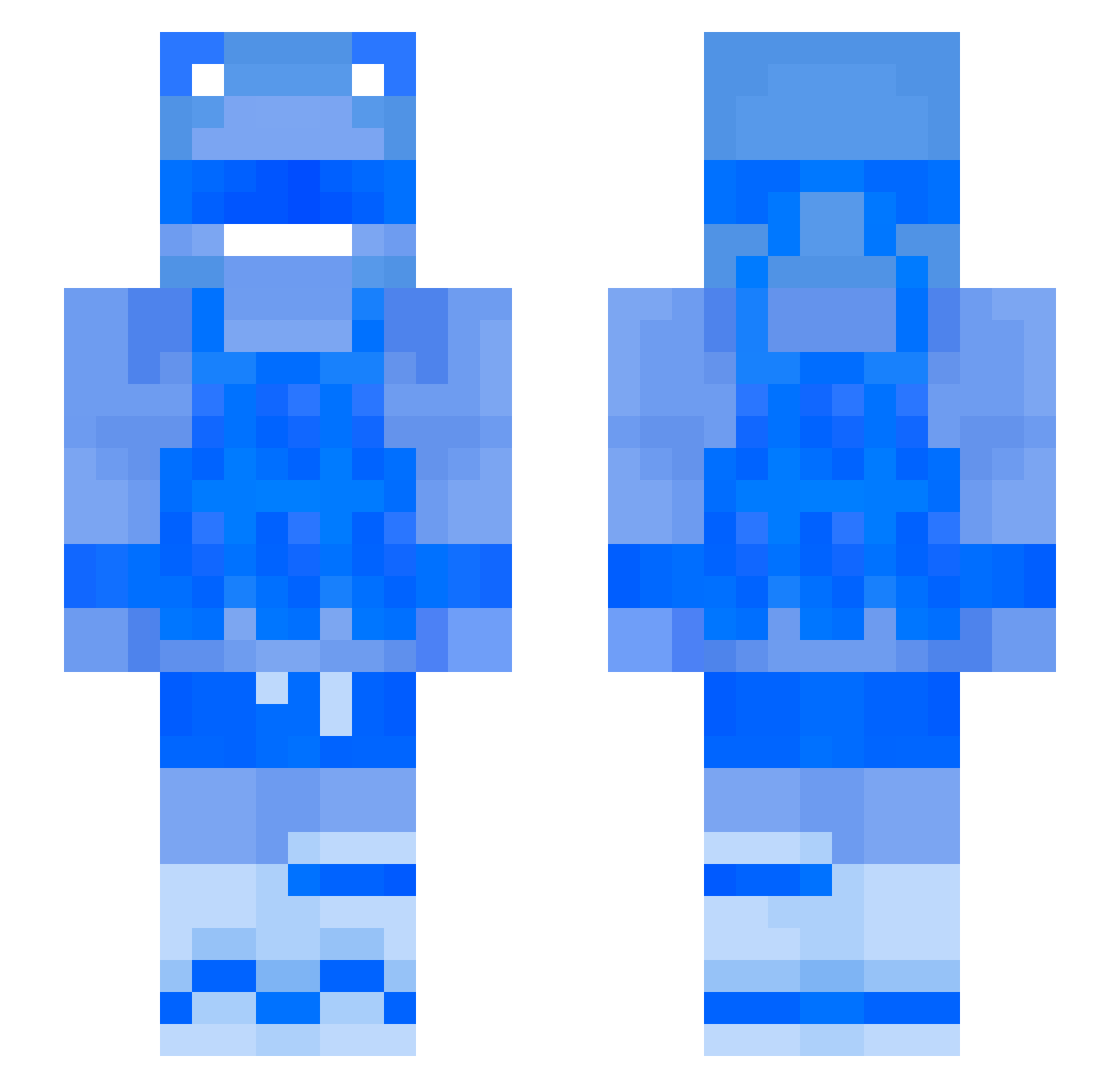 RayyZuh Minecraft skin, front and back view