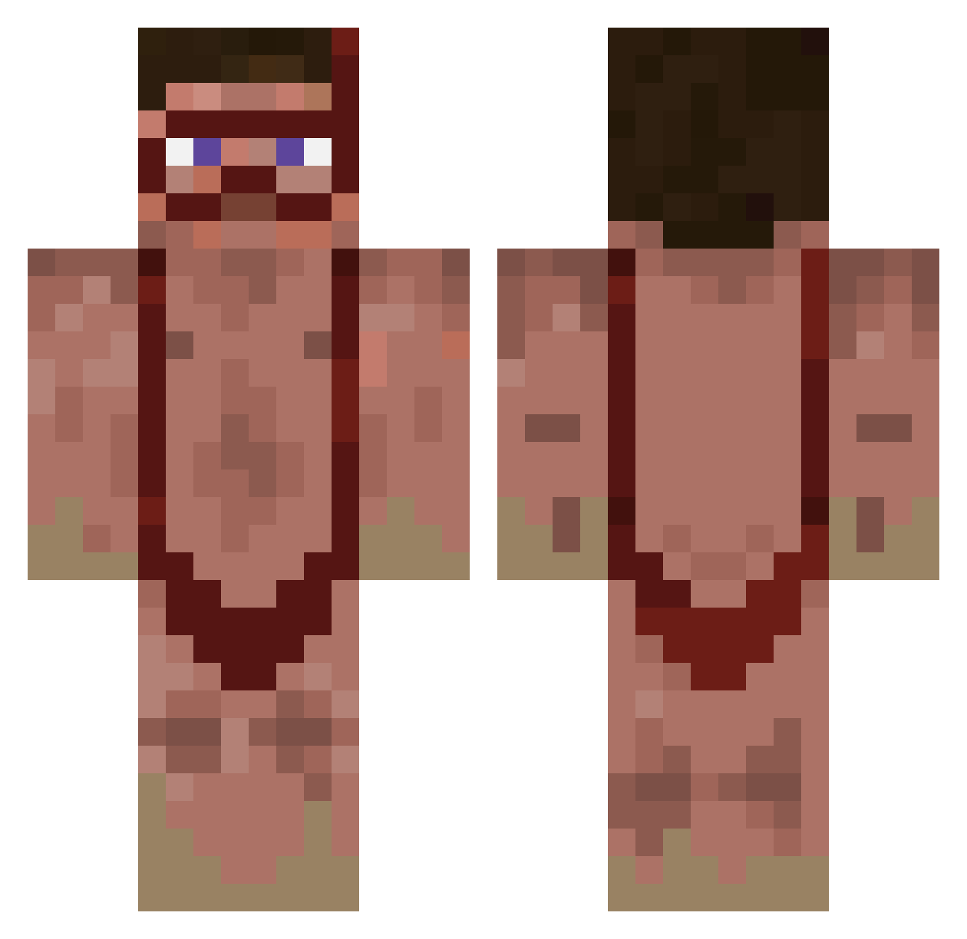XieHen Minecraft skin, front and back view