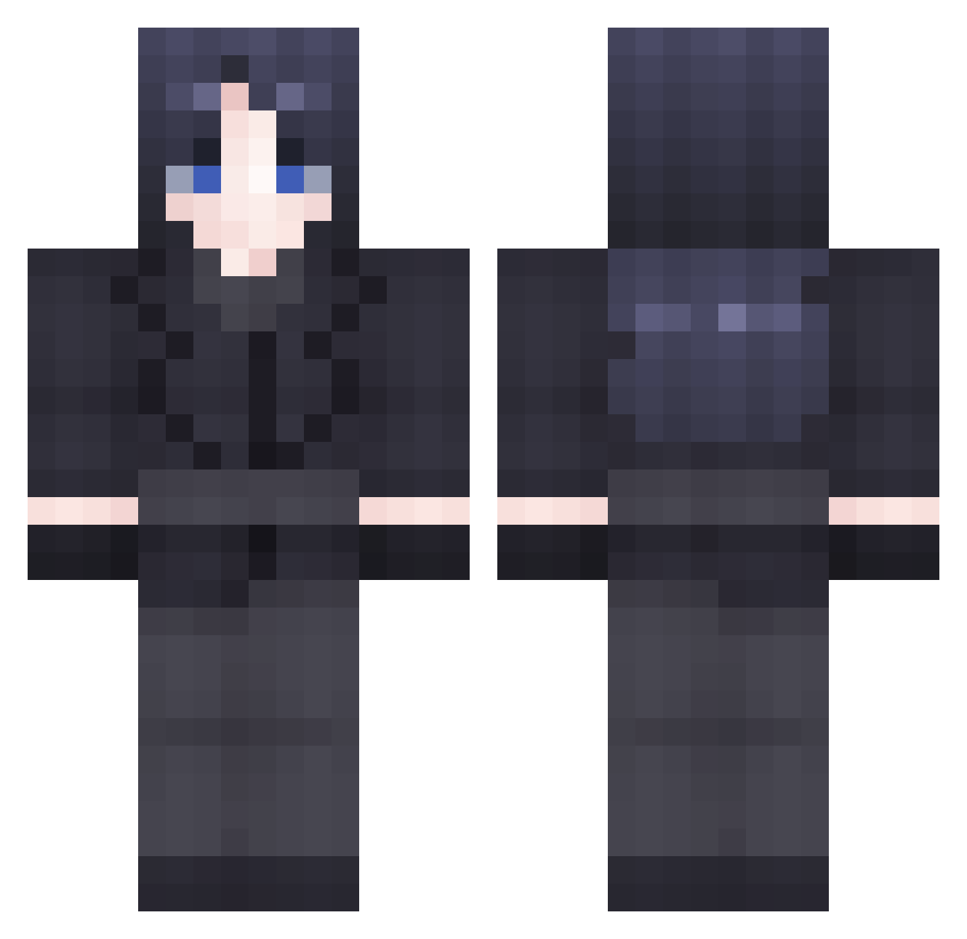 C_Comet Minecraft skin, front and back view