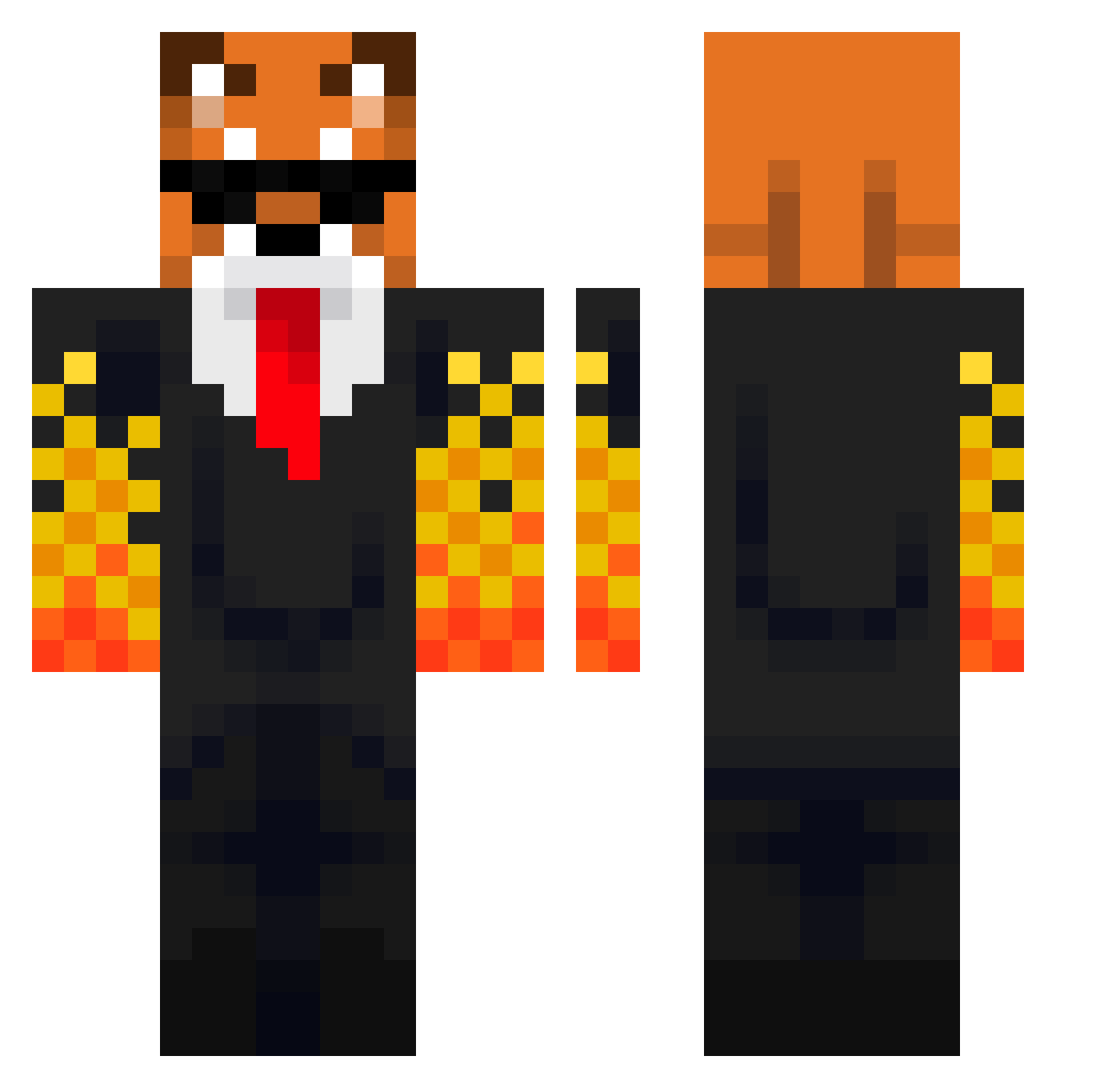 Socgoal02 Minecraft skin, front and back view