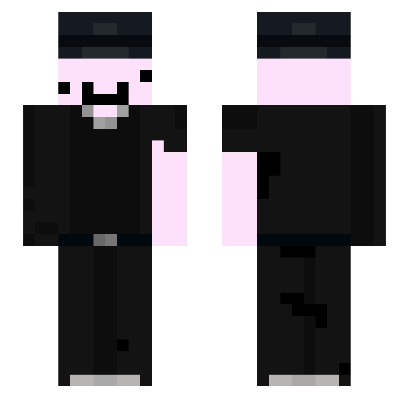 KIHQP Minecraft skin, front and back view