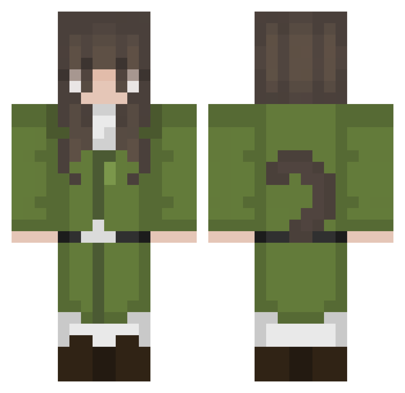 Matilda4k9 Minecraft skin, front and back view
