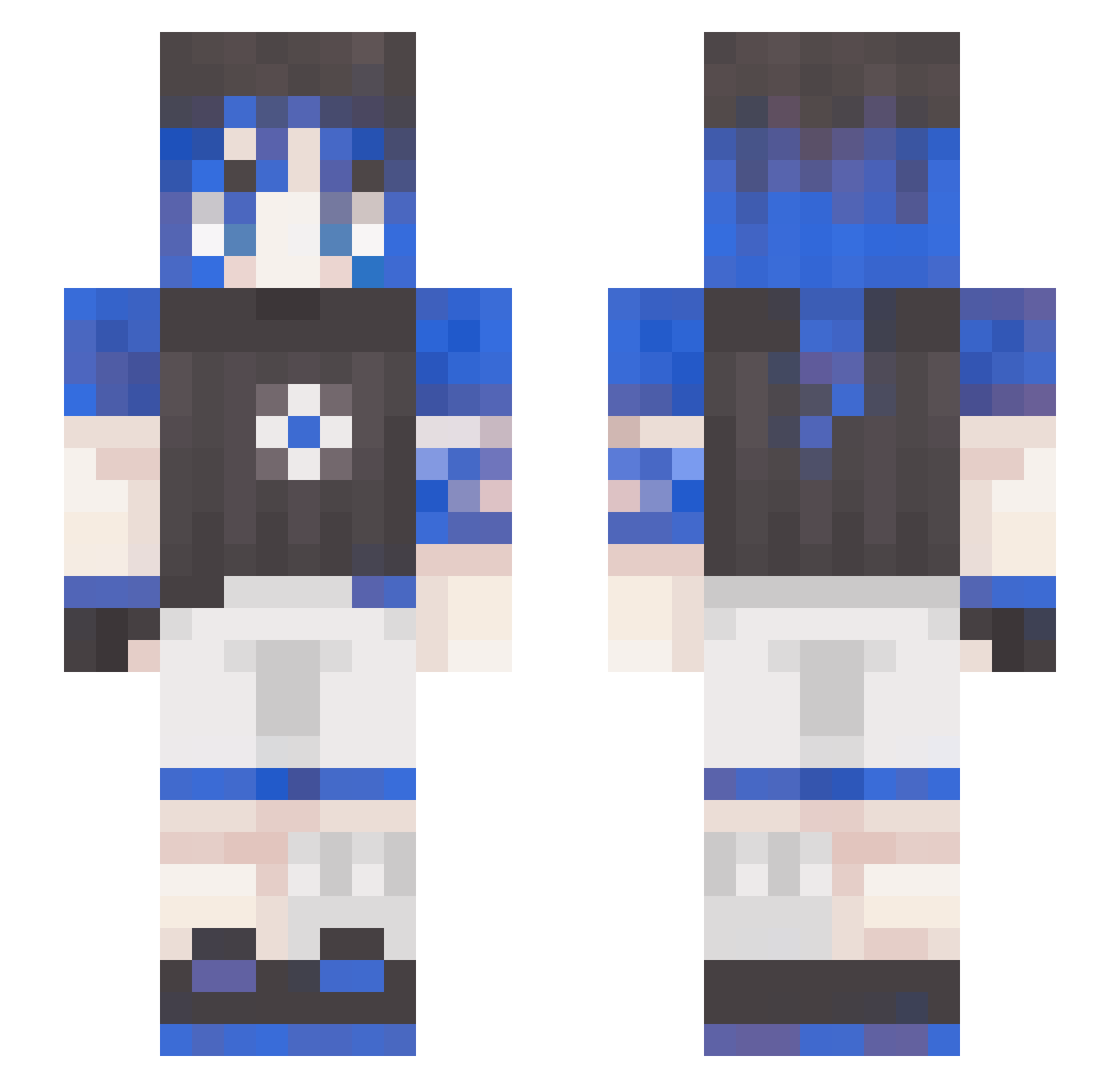 CYong07 Minecraft skin, front and back view