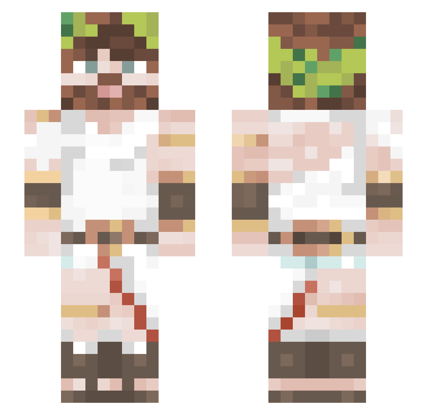 Areopagite Minecraft skin, front and back view