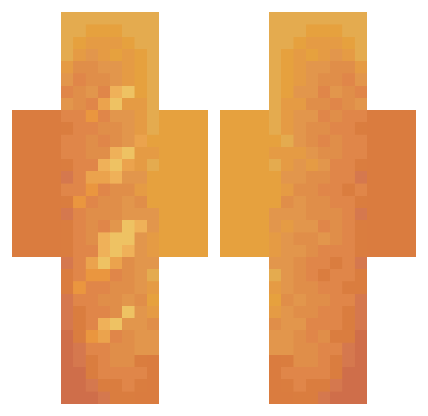 Skramla Minecraft skin, front and back view