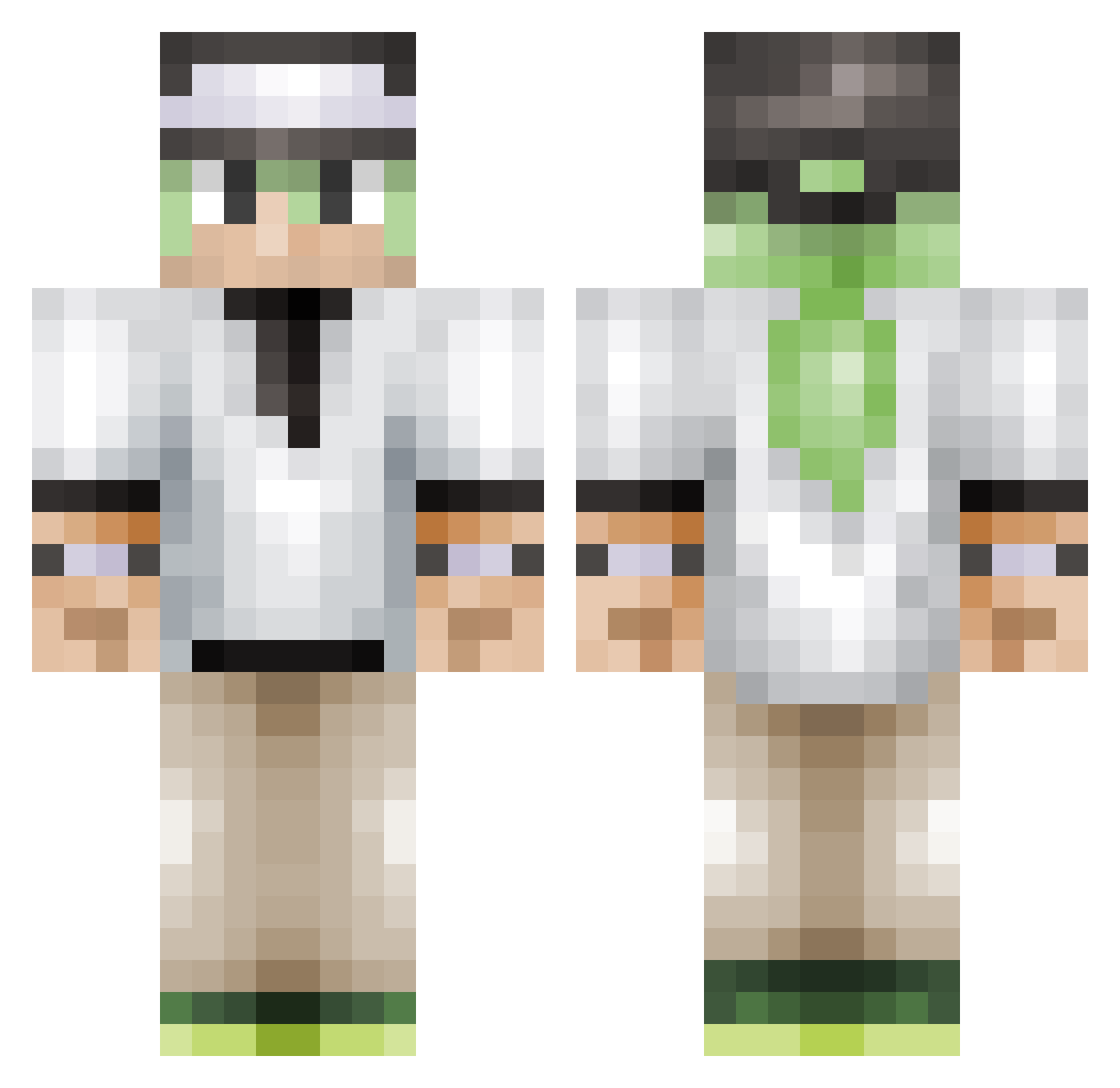 MysticalCurve50 Minecraft skin, front and back view