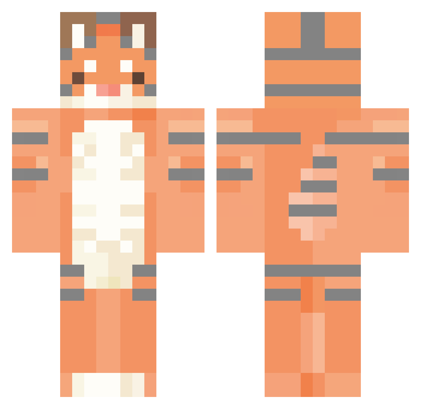 BushGat Minecraft skin, front and back view