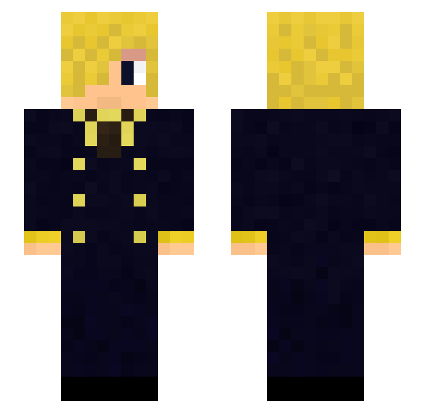augzy_ Minecraft skin, front and back view