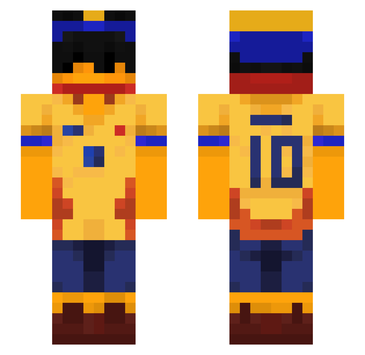 ddelayy Minecraft skin, front and back view