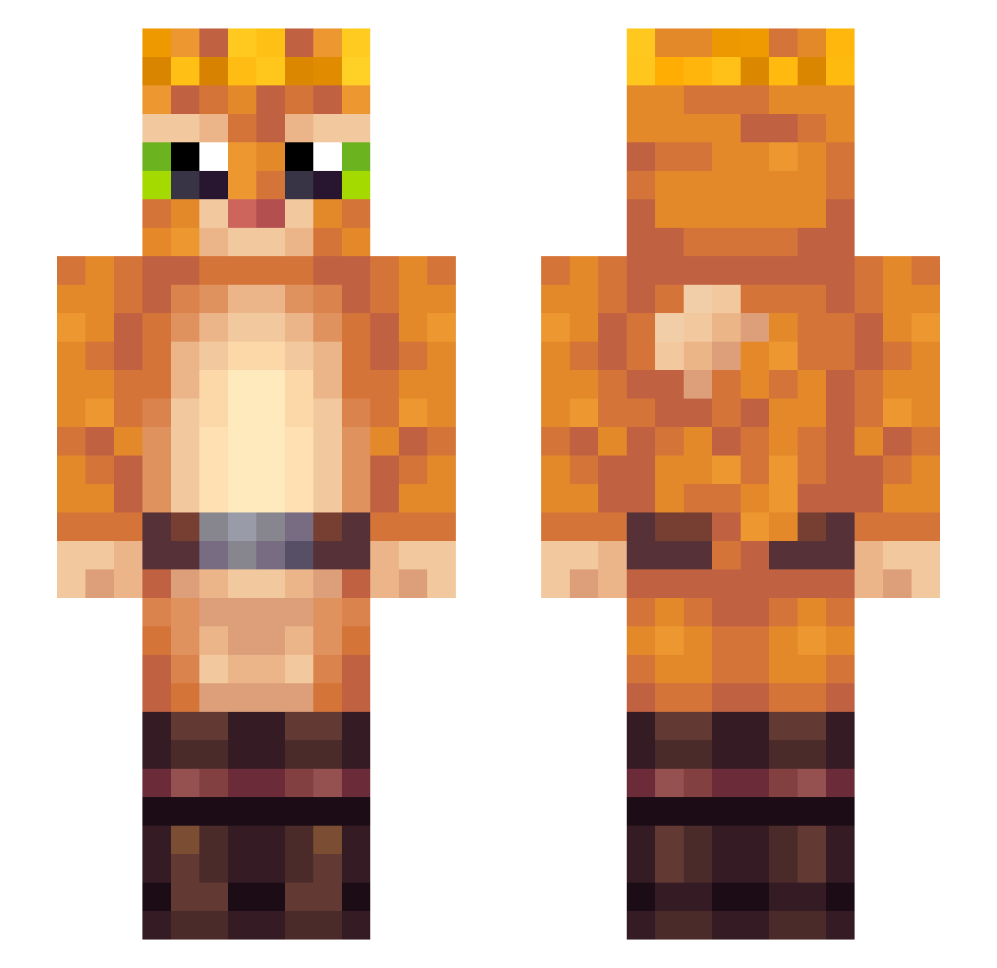 Lolo51113 Minecraft skin, front and back view