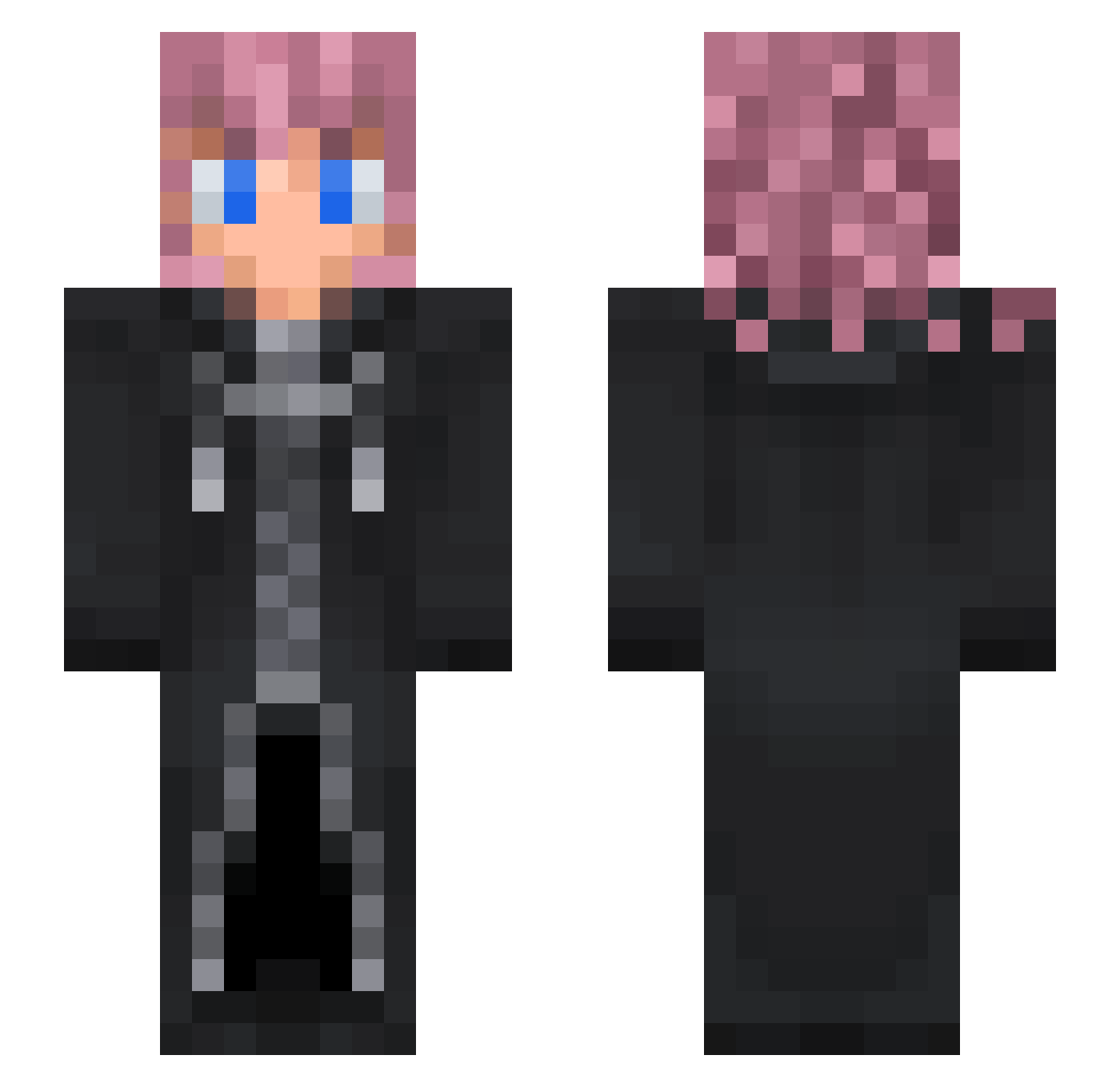 MaruSleepy Minecraft skin, front and back view