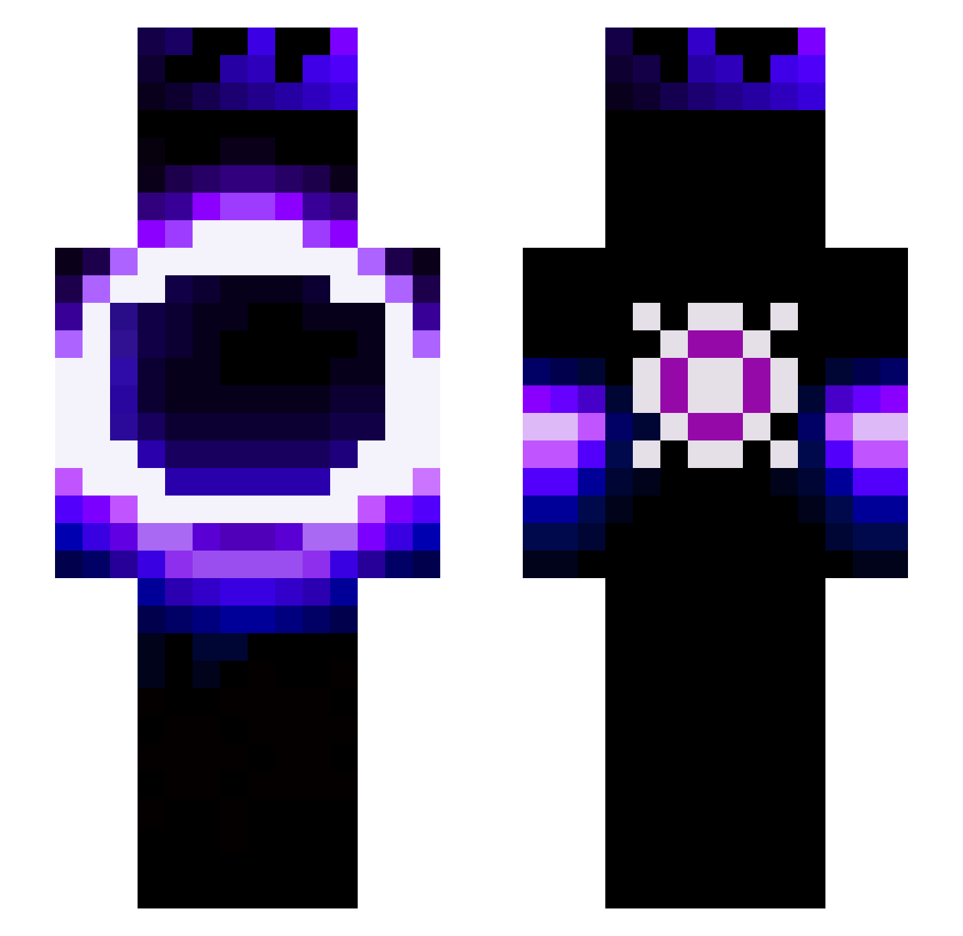 SPAM11 Minecraft skin, front and back view