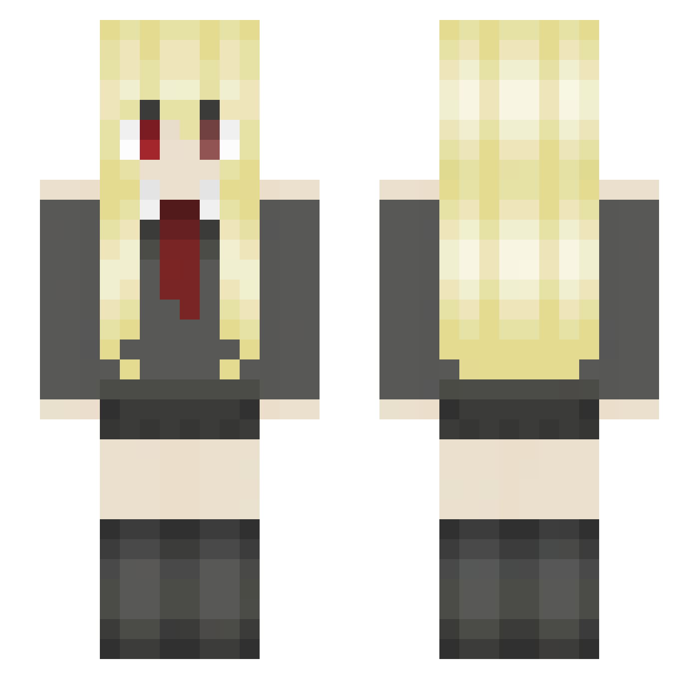 kenchanT_T Minecraft skin, front and back view