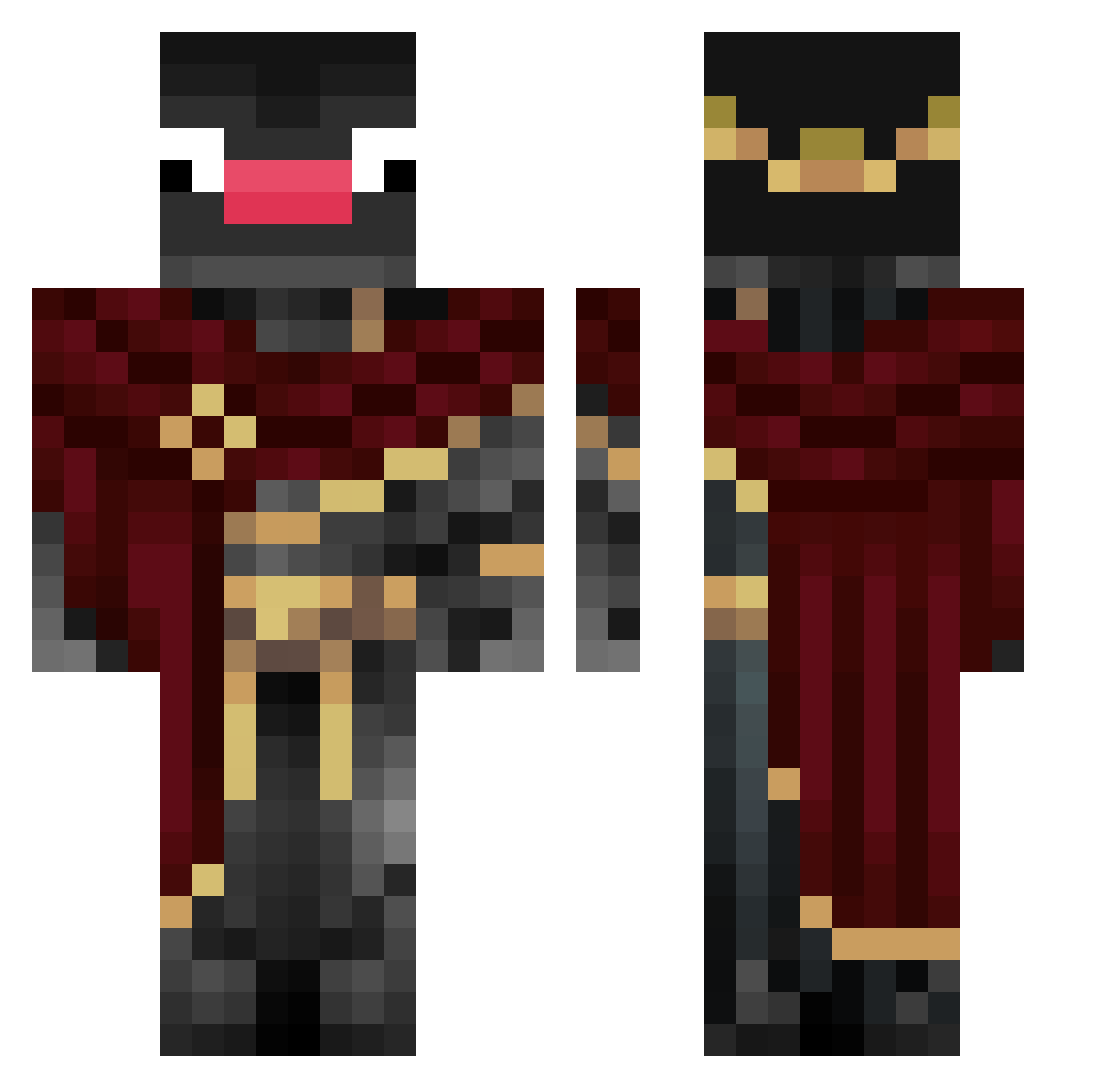 1_Pingu_1 Minecraft skin, front and back view