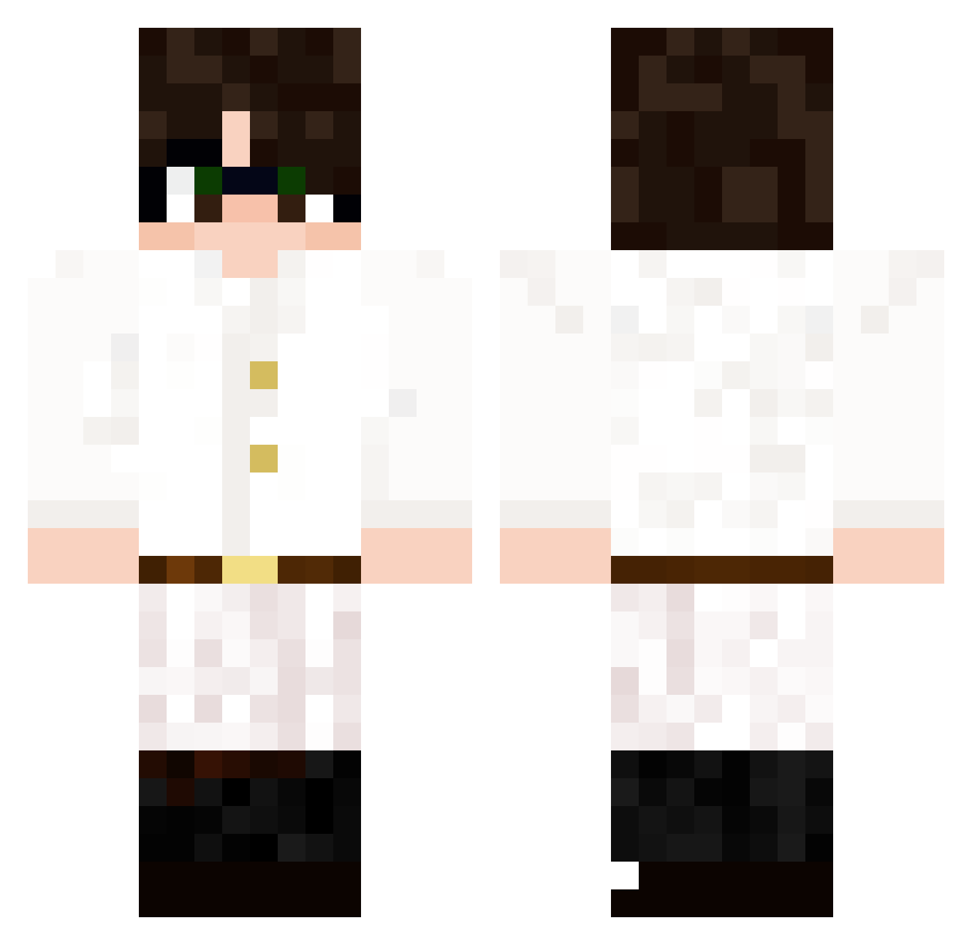 Randomday Minecraft skin, front and back view