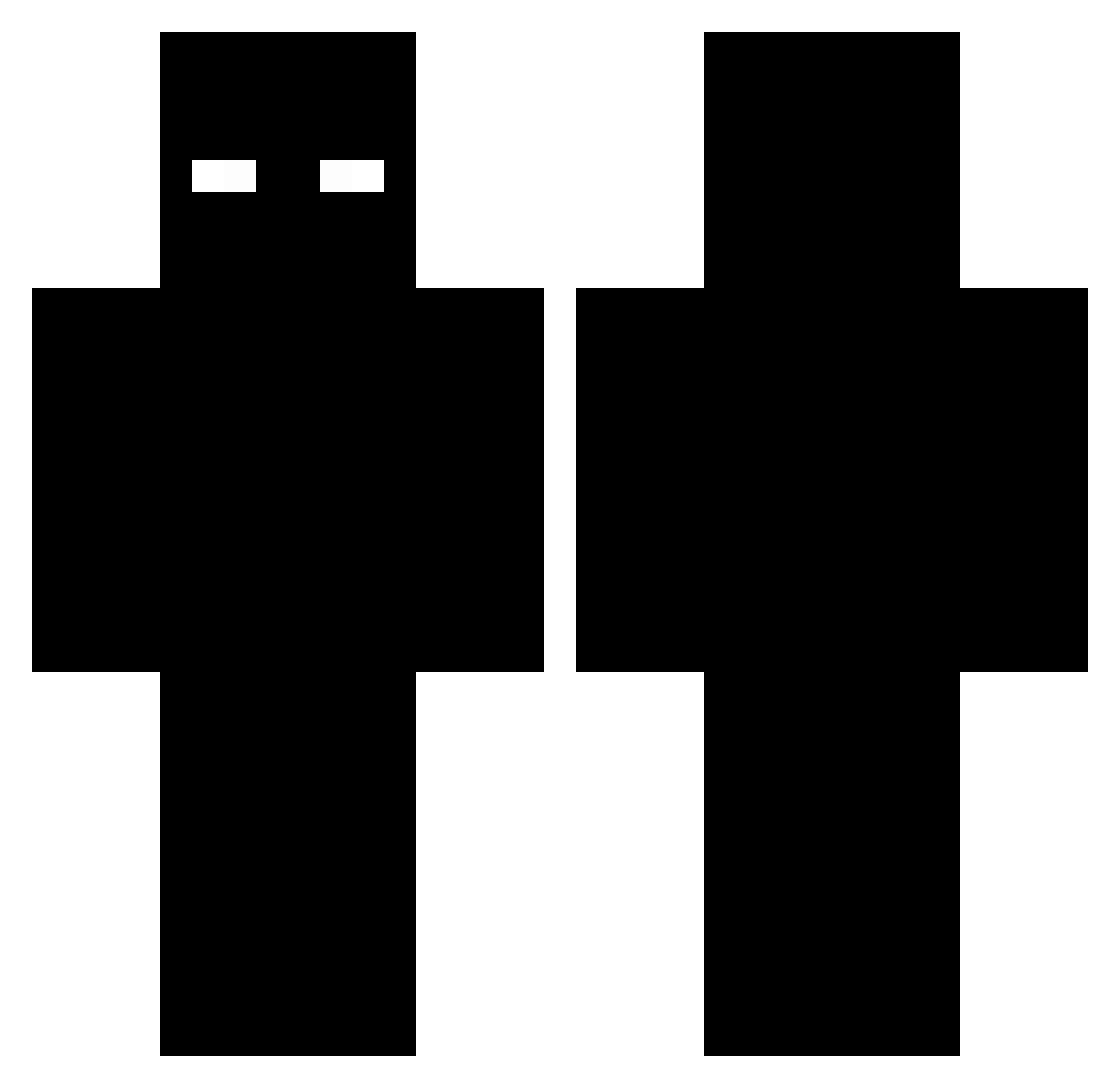 Zwaknek Minecraft skin, front and back view