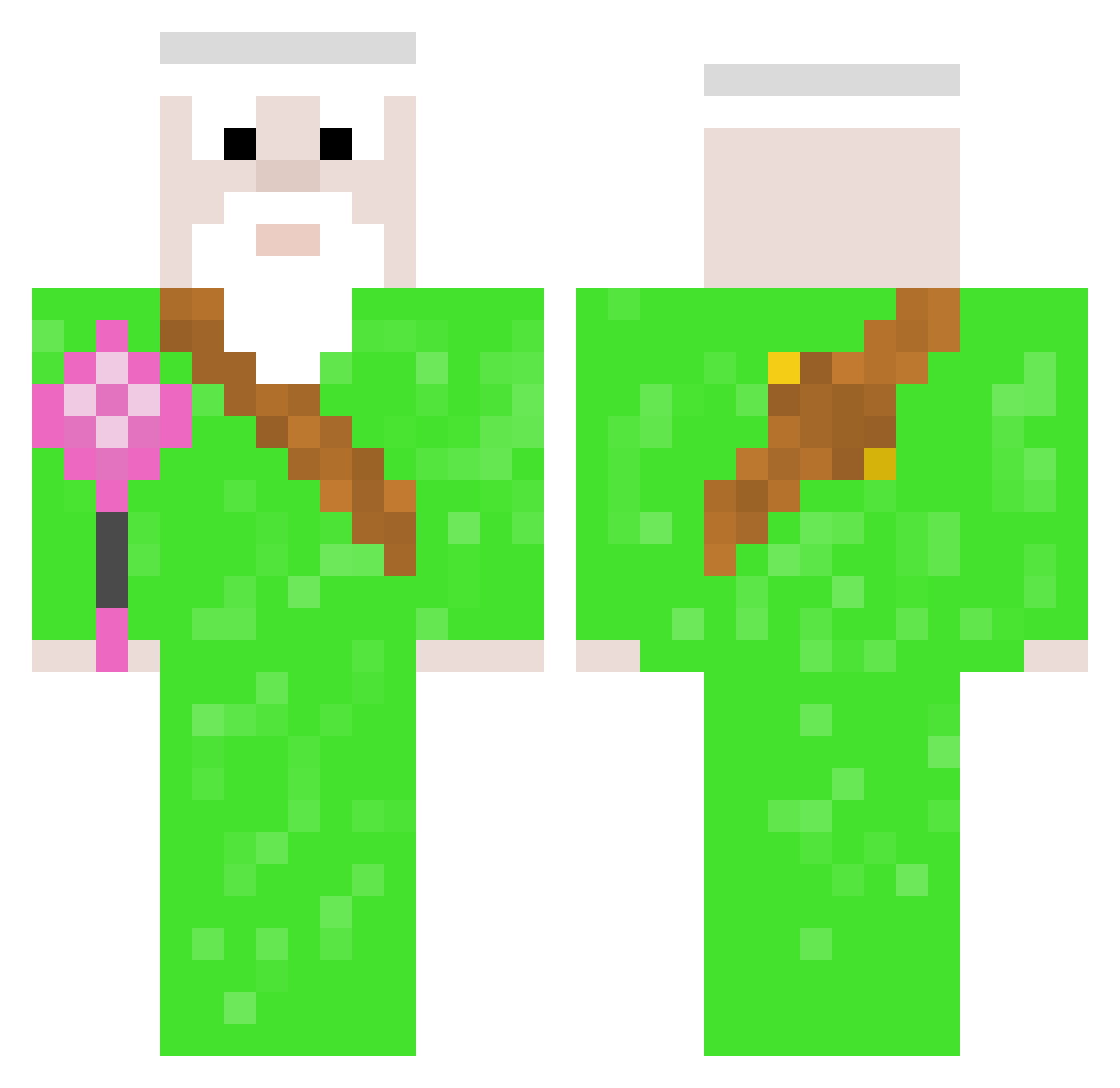Gnome_01 Minecraft skin, front and back view