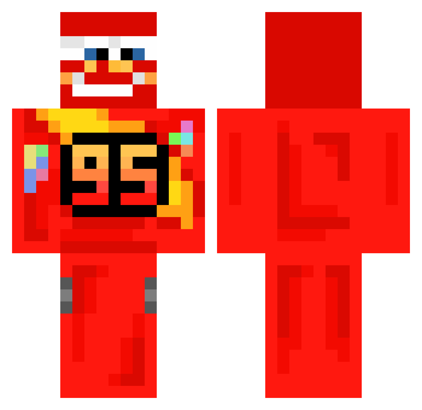 ABlingThing Minecraft skin, front and back view