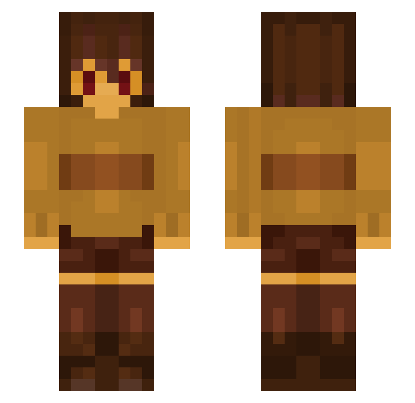 AbyssalLily Minecraft skin, front and back view