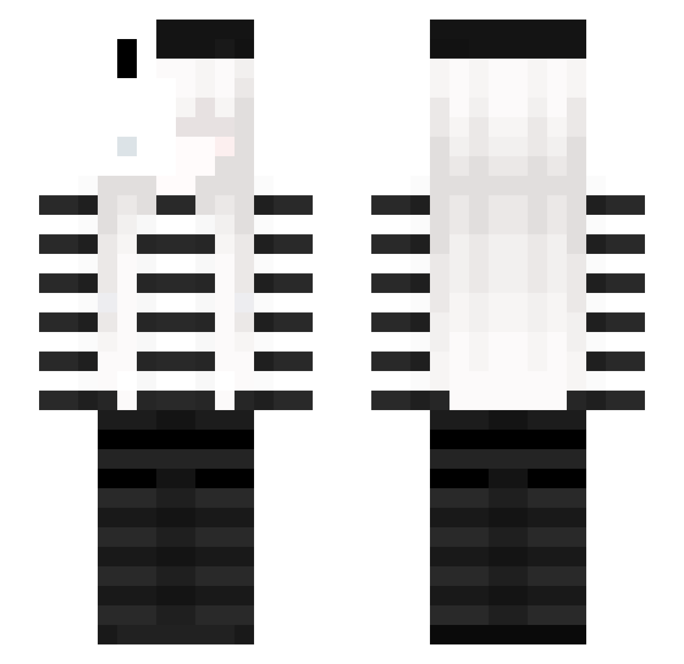 Catblockcat Minecraft skin, front and back view
